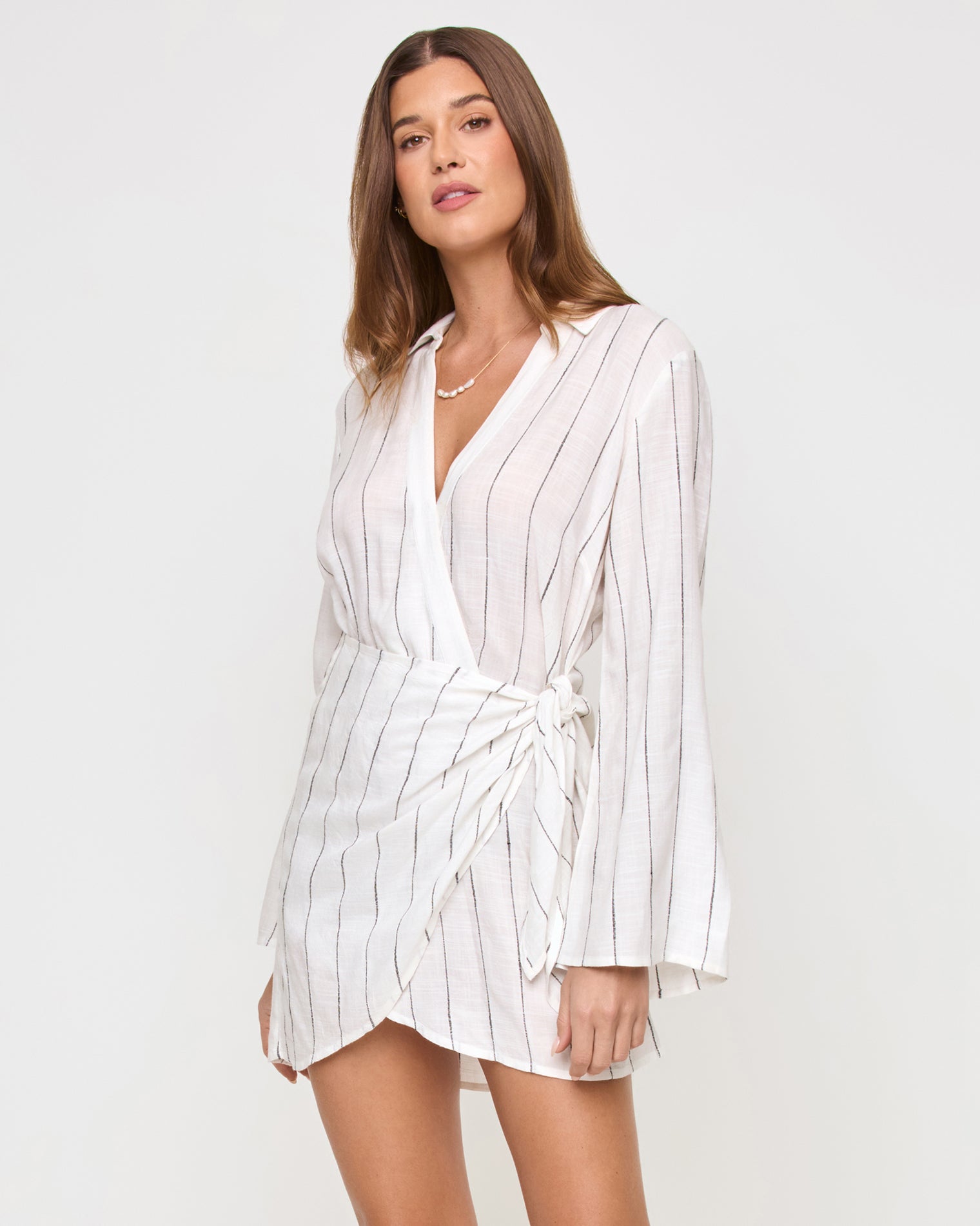 Las Palmas Dress - Fine Line Stripe Las Palmas Dress - Fine Line Stripe