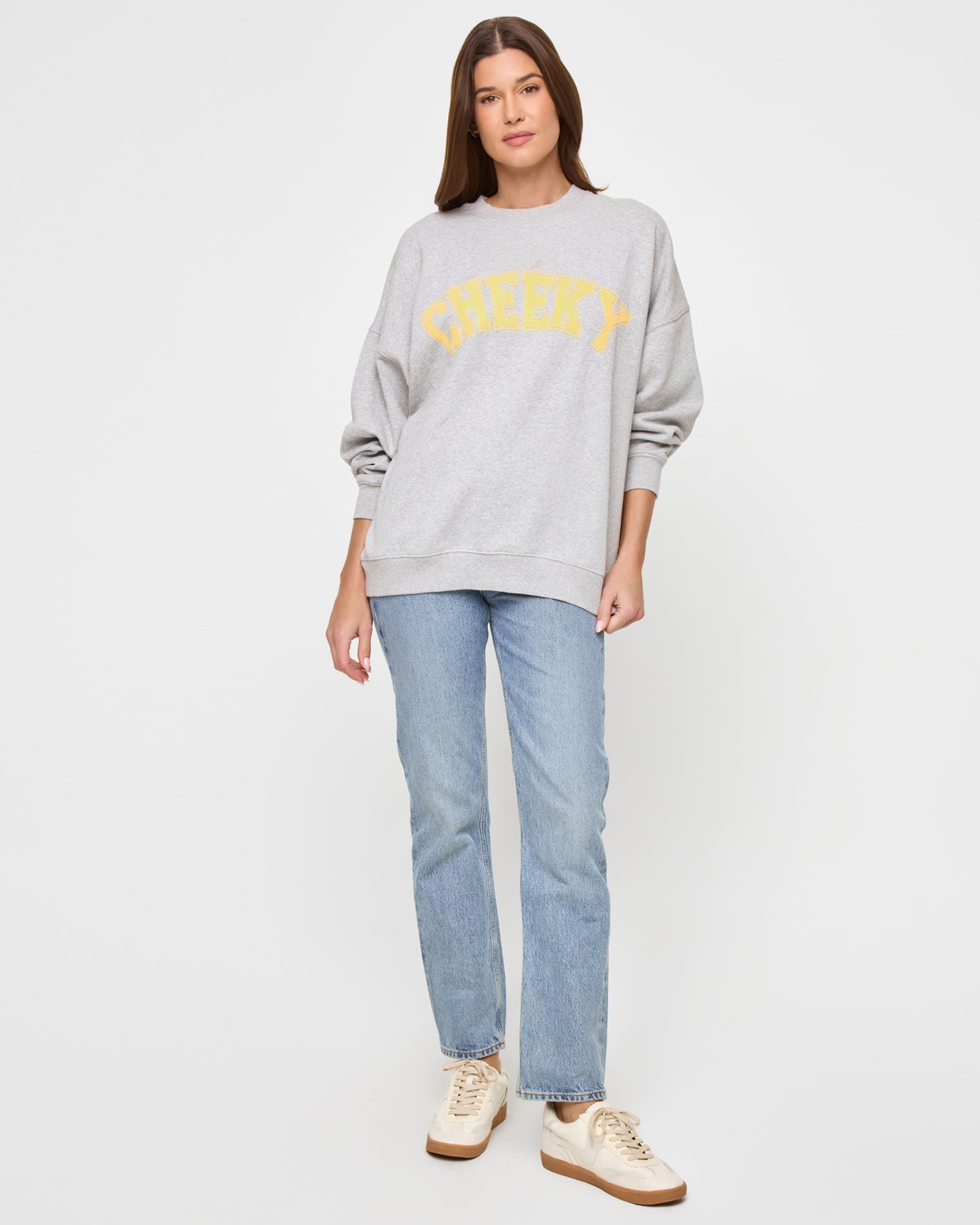 Legend Sweatshirt - Heather Grey Heather Grey | Model: Maitlynn (size: S) | Hover
