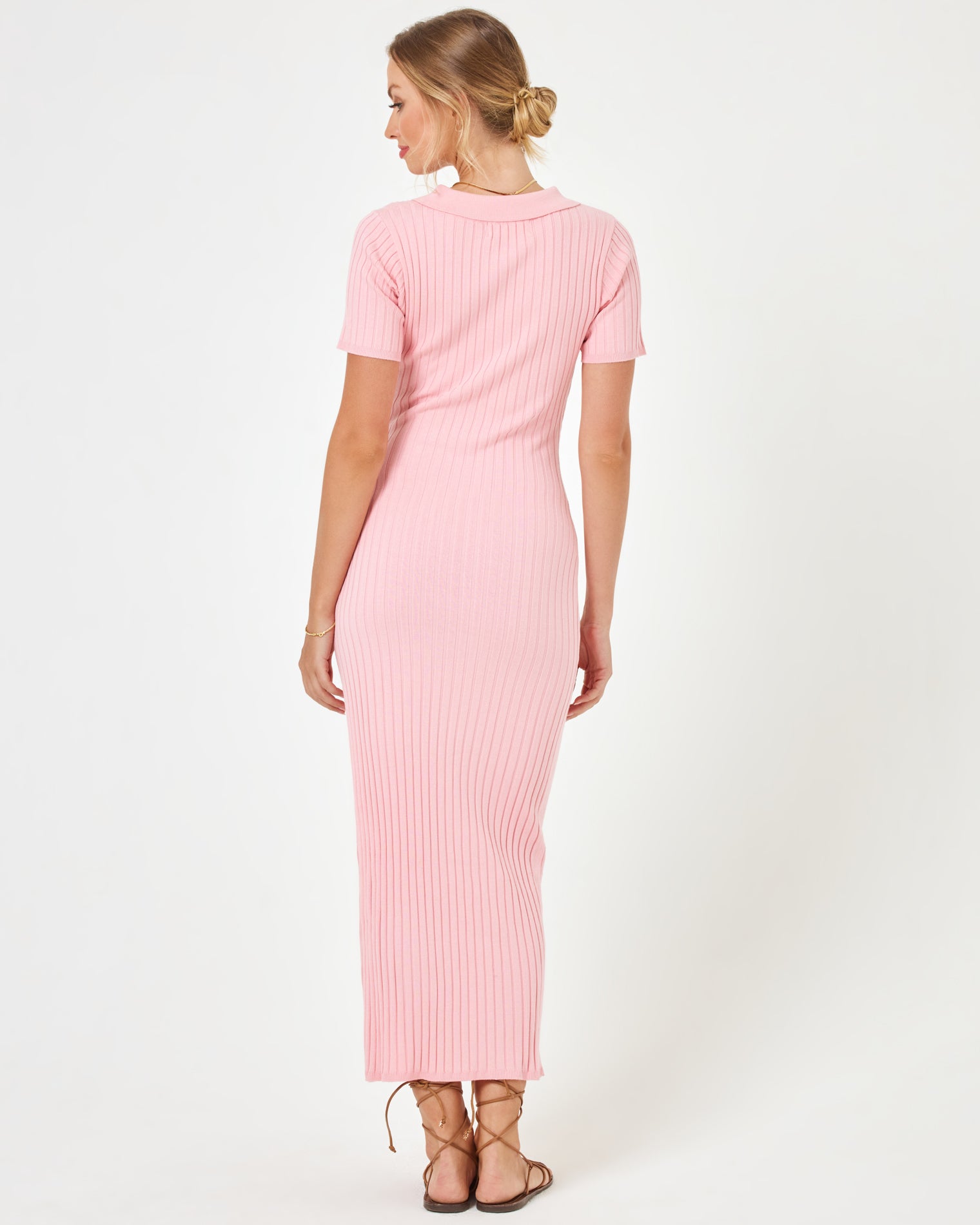 Lena Dress - Macaroon Pink Macaroon Pink | Model: Taylor (size: S)