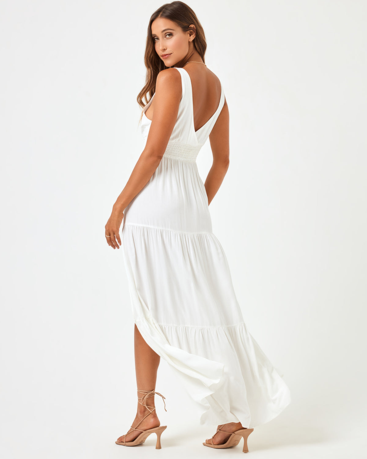 Lilikoi Dress - Cream Cream | Model: Anna (size: S) | Hover