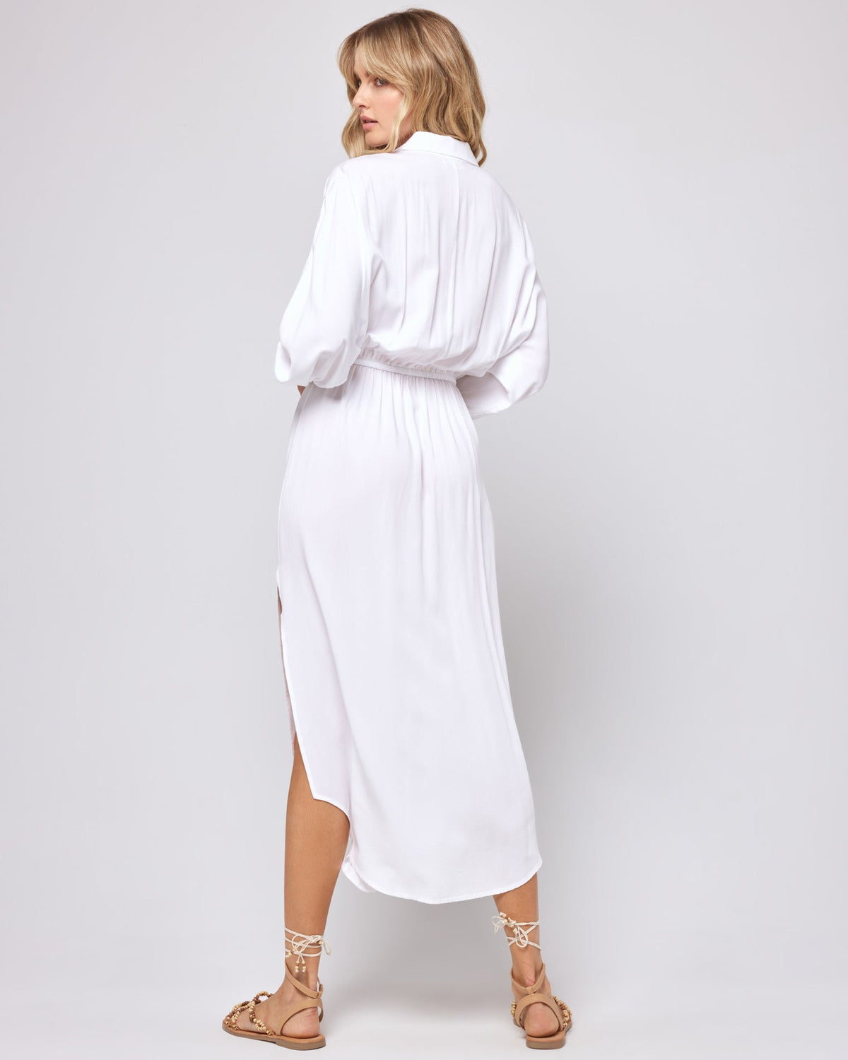 Logan Dress - White White | Model: Lura (size: S)