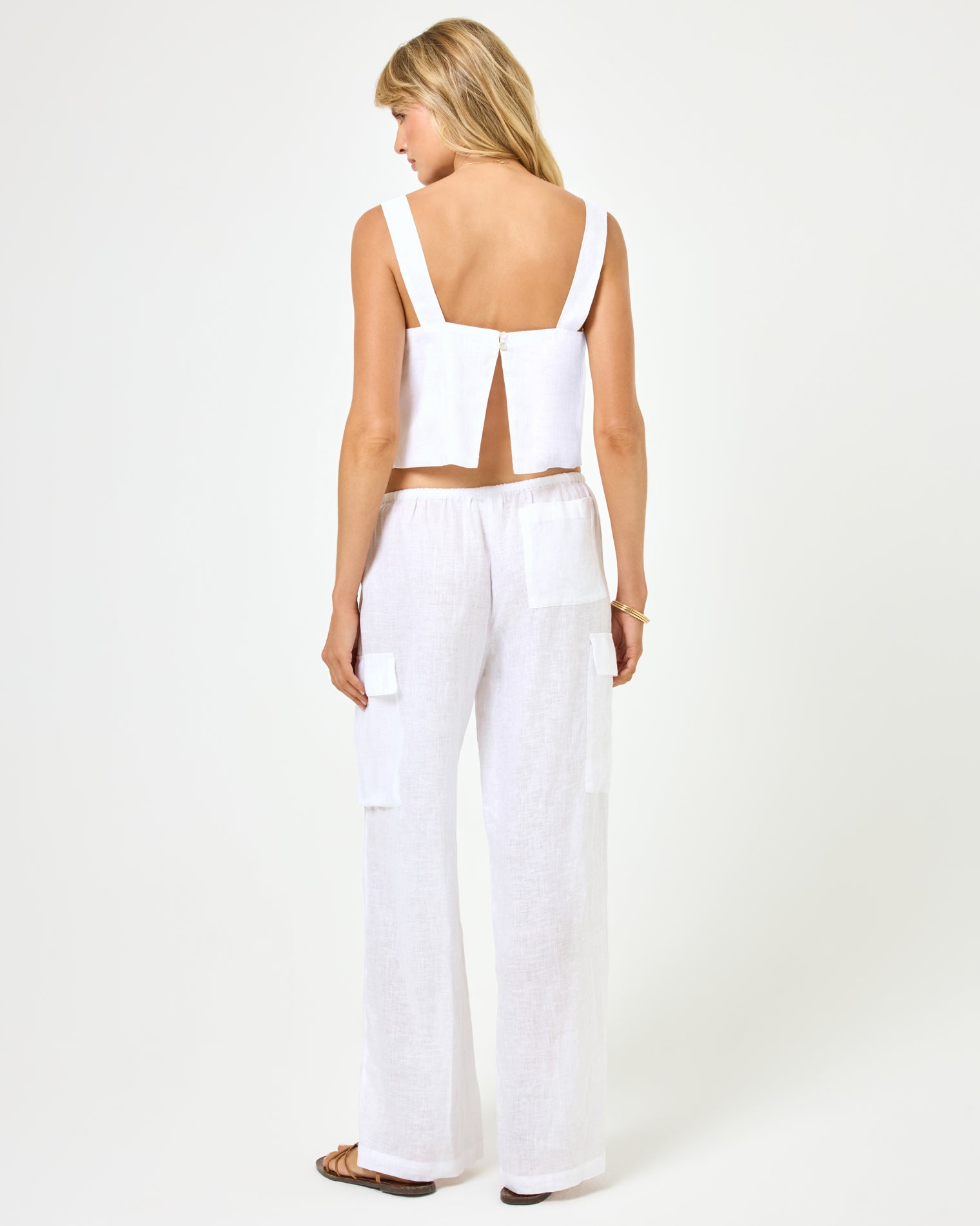 Sundown Cargo Pant - White White | Model: Lura (size: S)