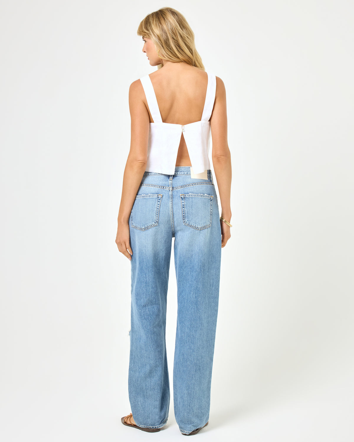 Long Island Top - White White | Model: Lura (size: S)