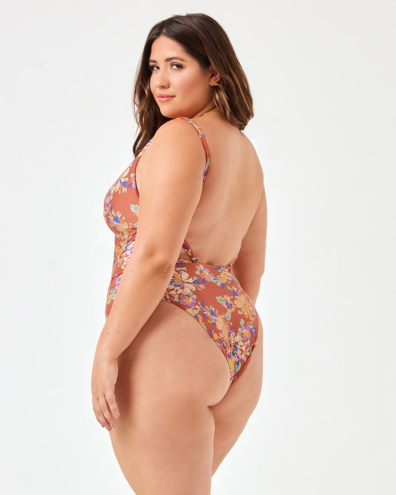 Printed Belle One Piece - First Bloom First Bloom | Model: Jessica (size: XL)