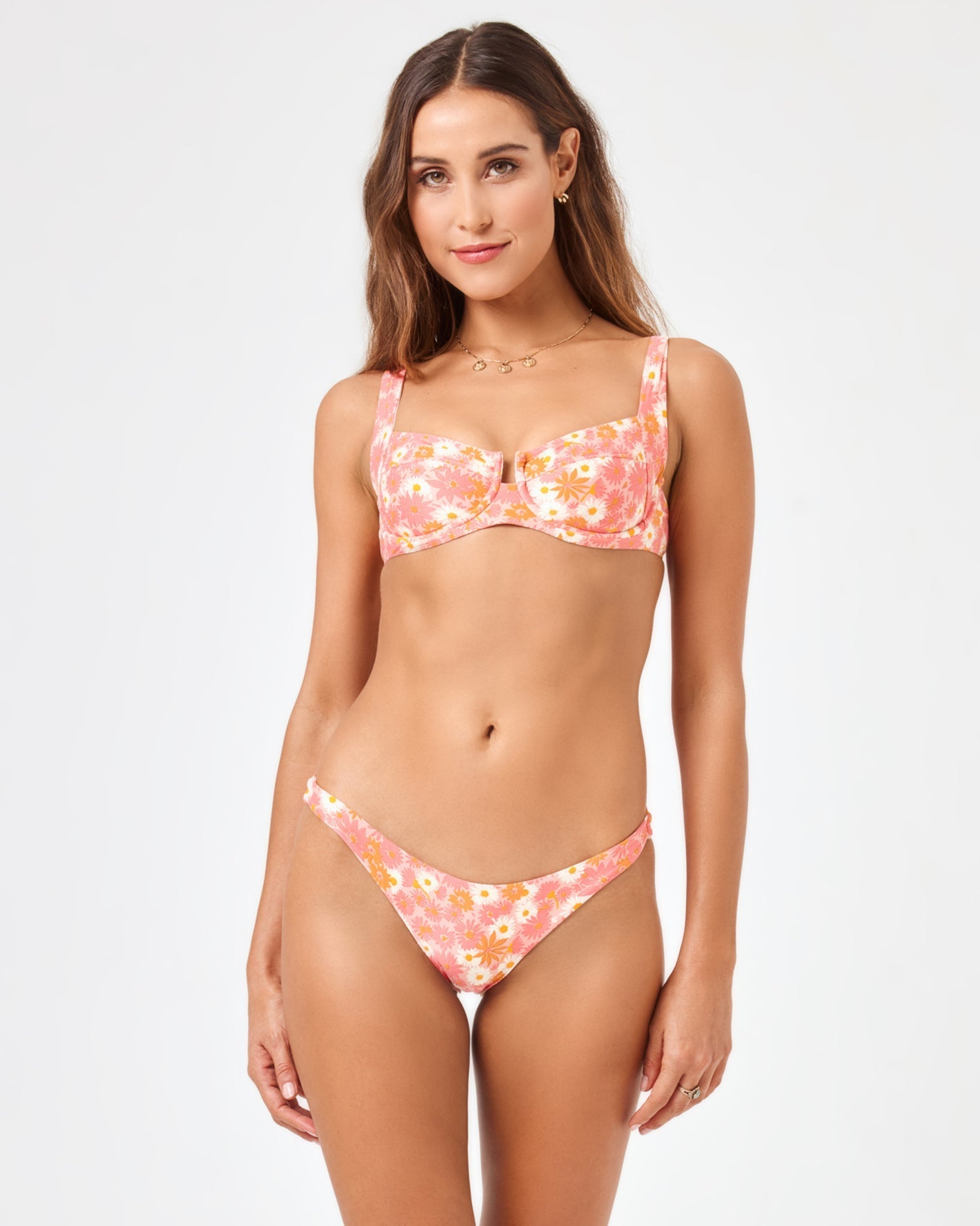 Printed Camacho Bikini Bottom - When in Bloom When In Bloom | Model: Charlie (size: S)