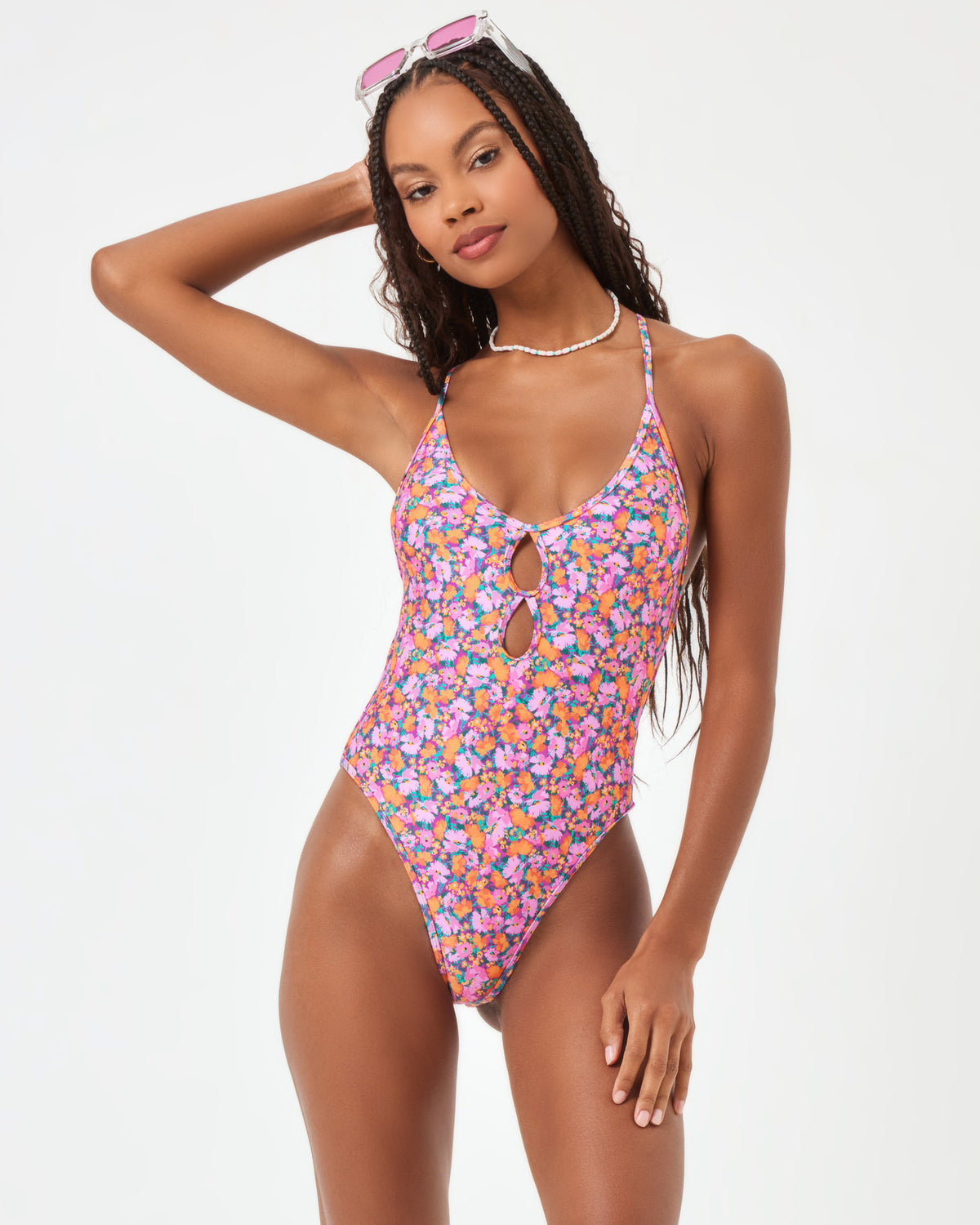Printed Clover One Piece Swimsuit - Positively Poppies Positively Poppies | Model: Taelor (size: S)