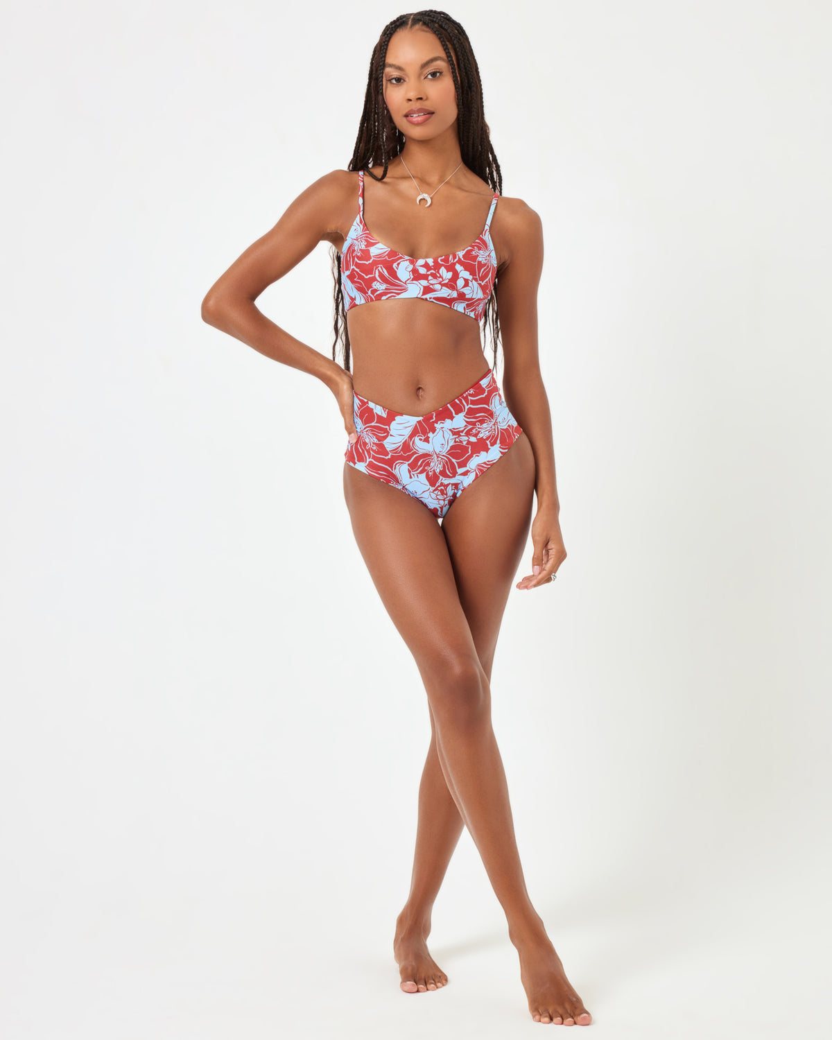 Eco Chic Econyl® High Tide Bikini Bottom - Going Tropical Going Tropical | Model: Taelor (size: S)