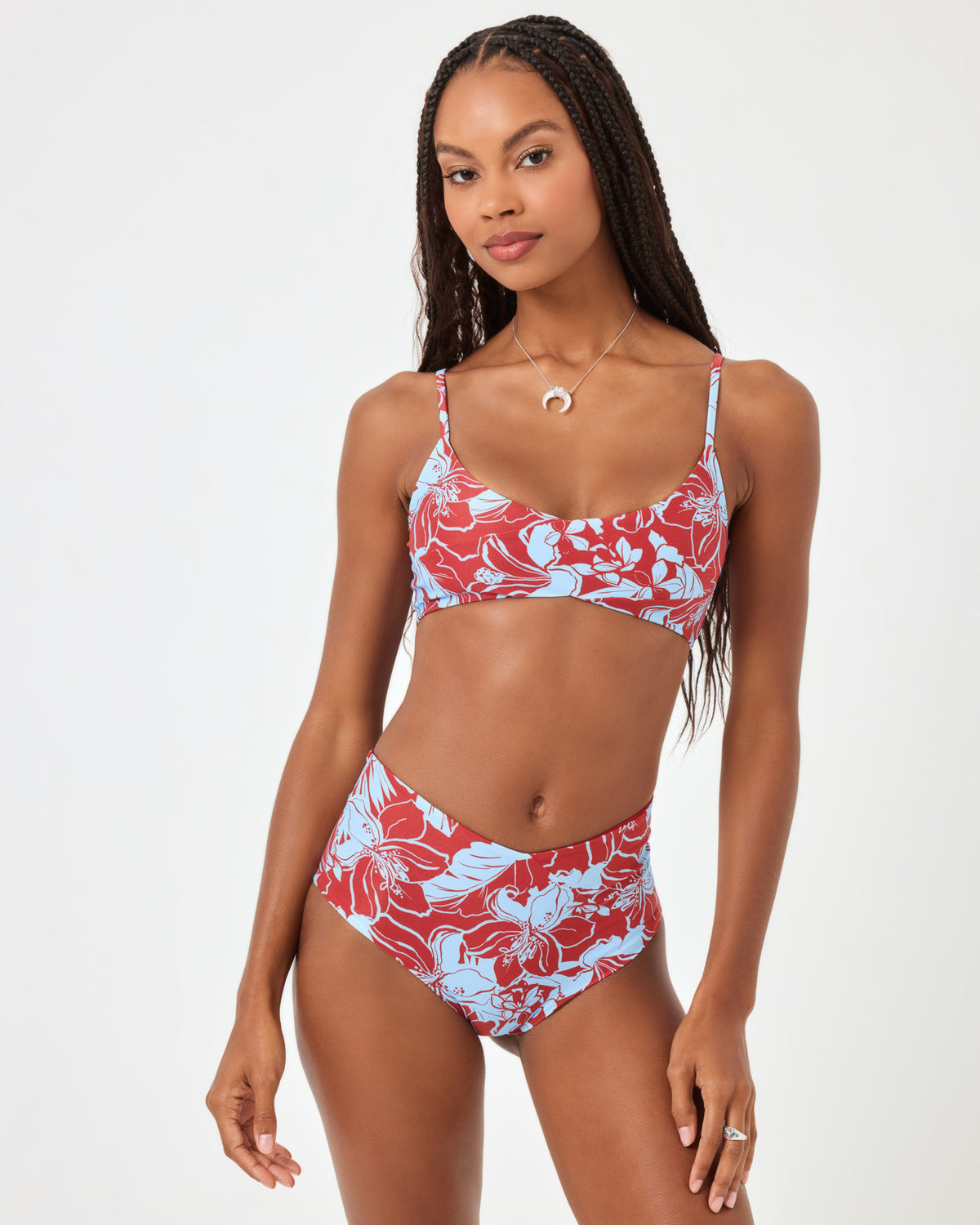 Eco Chic Econyl® High Tide Bikini Bottom - Going Tropical Going Tropical | Model: Taelor (size: S)