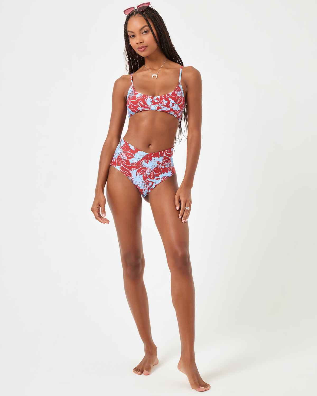 Eco Chic Econyl® High Tide Bikini Bottom - Going Tropical Going Tropical | Model: Taelor (size: S)