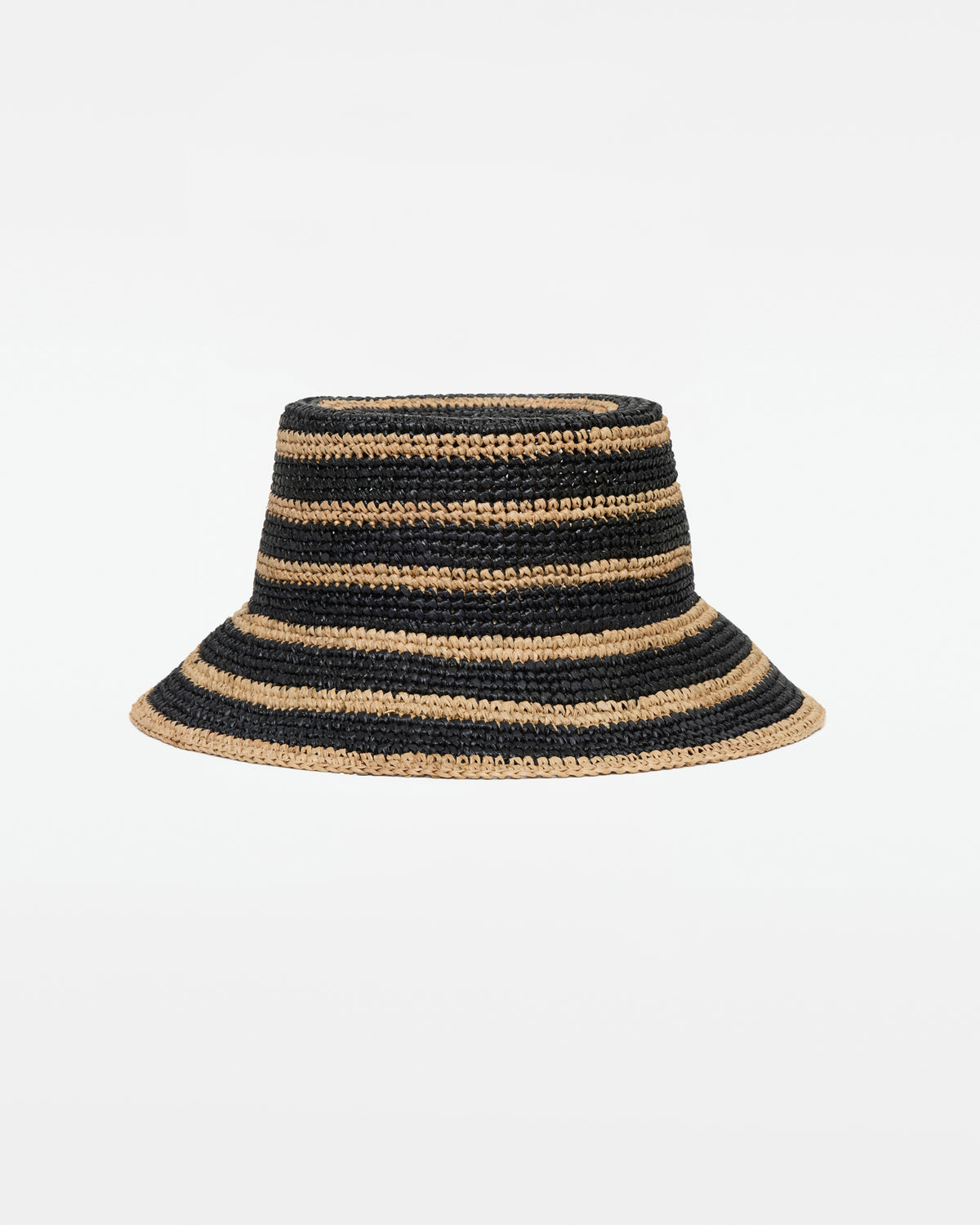 Isadora Bucket Hat - Natural-Black Natural-Black 