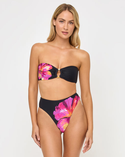 Jasper Bikini Top - After Midnight Hibiscus