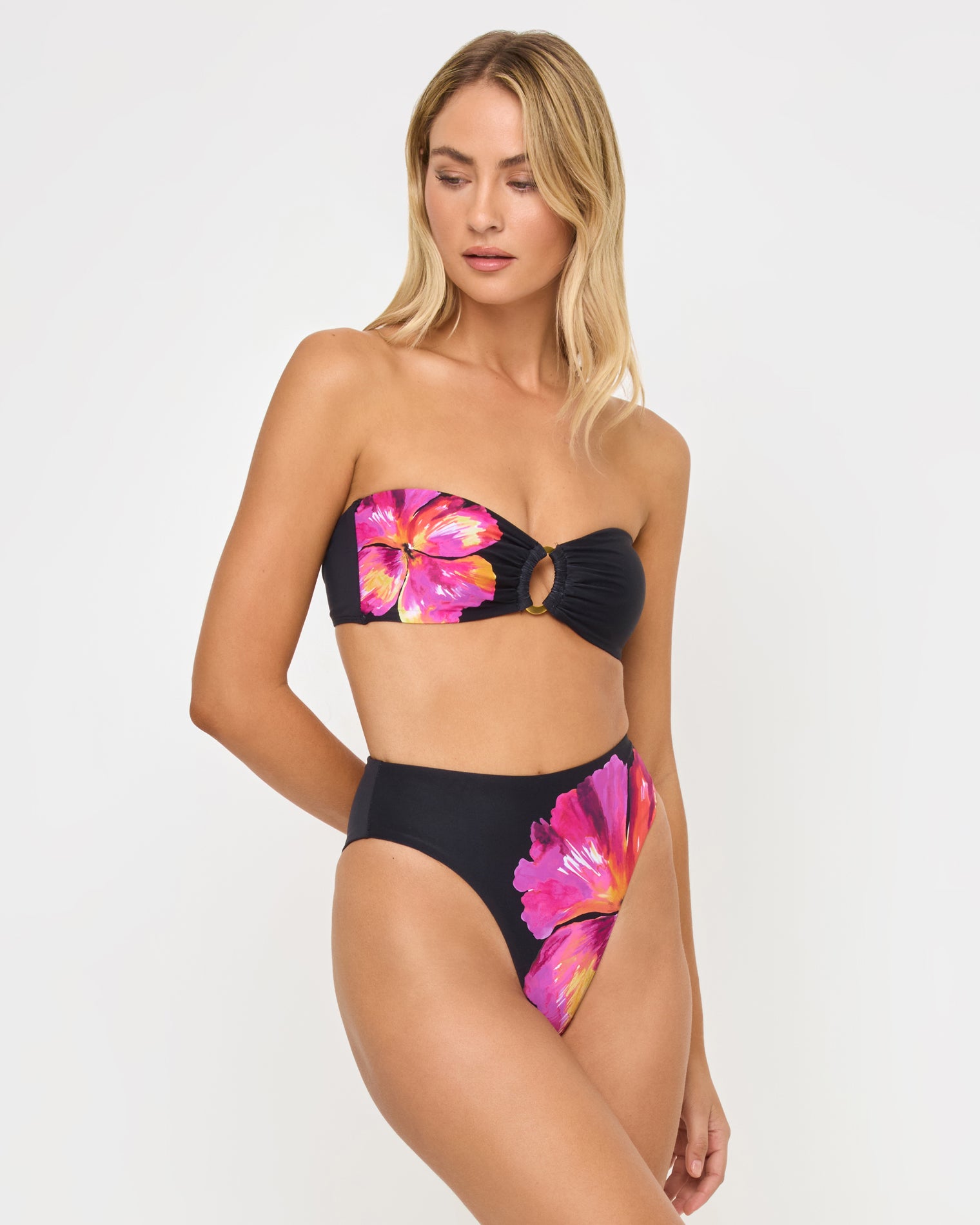 Savannah Bikini Bottom - After Midnight Hibiscus Savannah Bikini Bottom - After Midnight Hibiscus