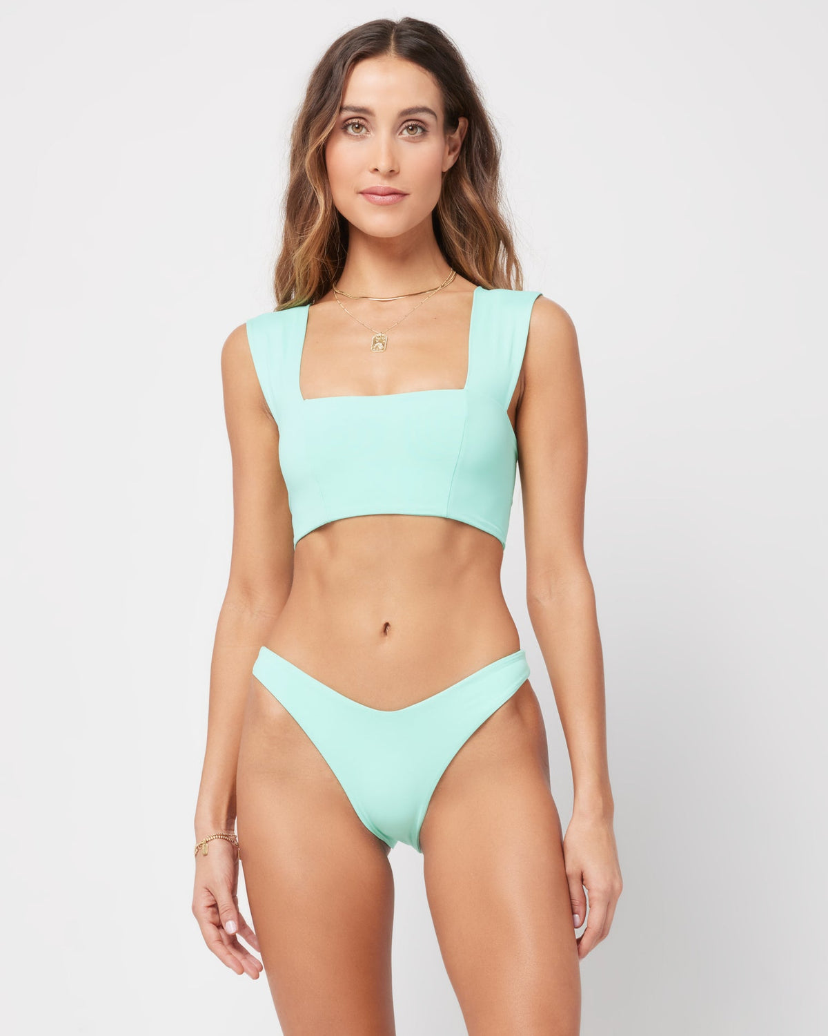 Cabana Bikini Bottom - Bright Teal Bright Teal | Model: Anna (size: S)