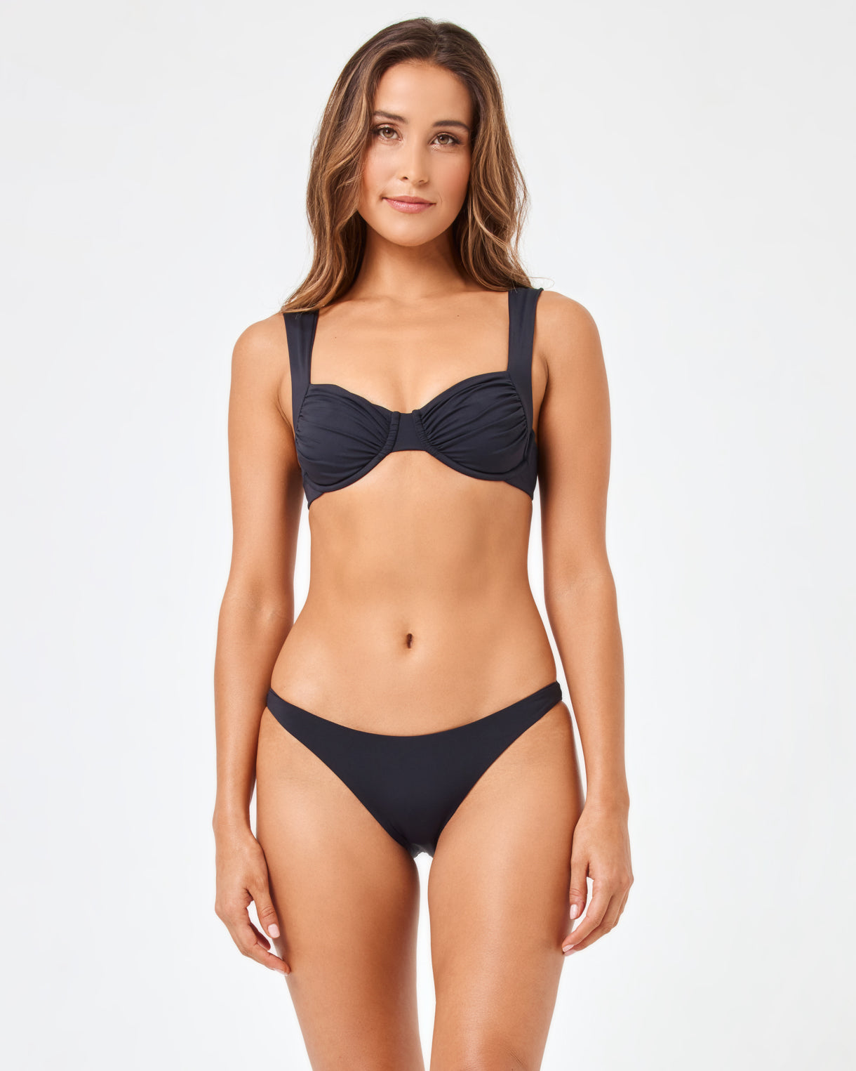 Camacho Bikini Bottom - Black Black | Model: Anna (size: S)