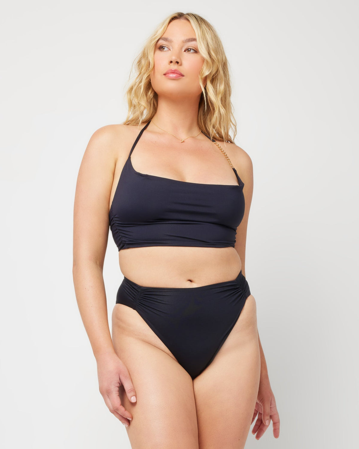 Arlo Bikini Bottom - Black Black | Model: Sydney (size: XL) | Hover