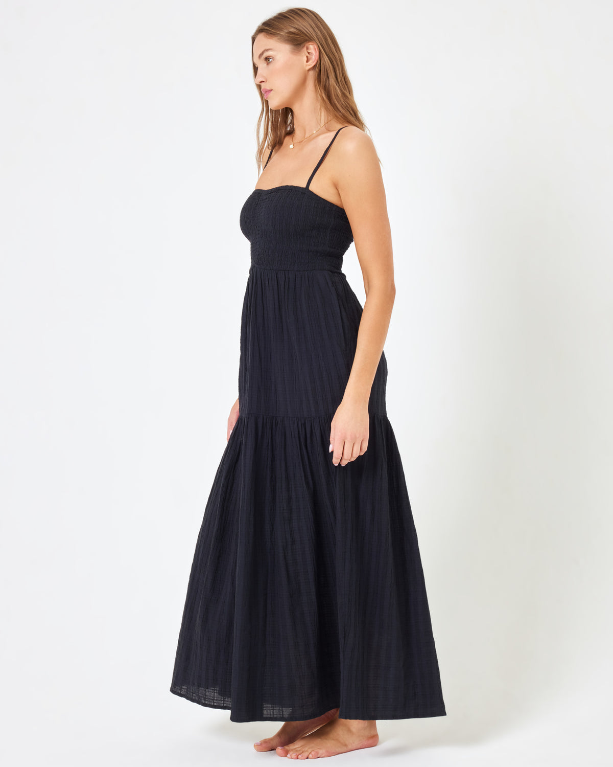 Mallorca Dress - Black Black | Model: Daria (size: S) | Hover