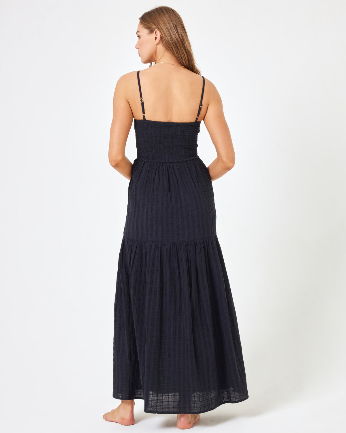 Mallorca Dress - Black Black | Model: Daria (size: S)
