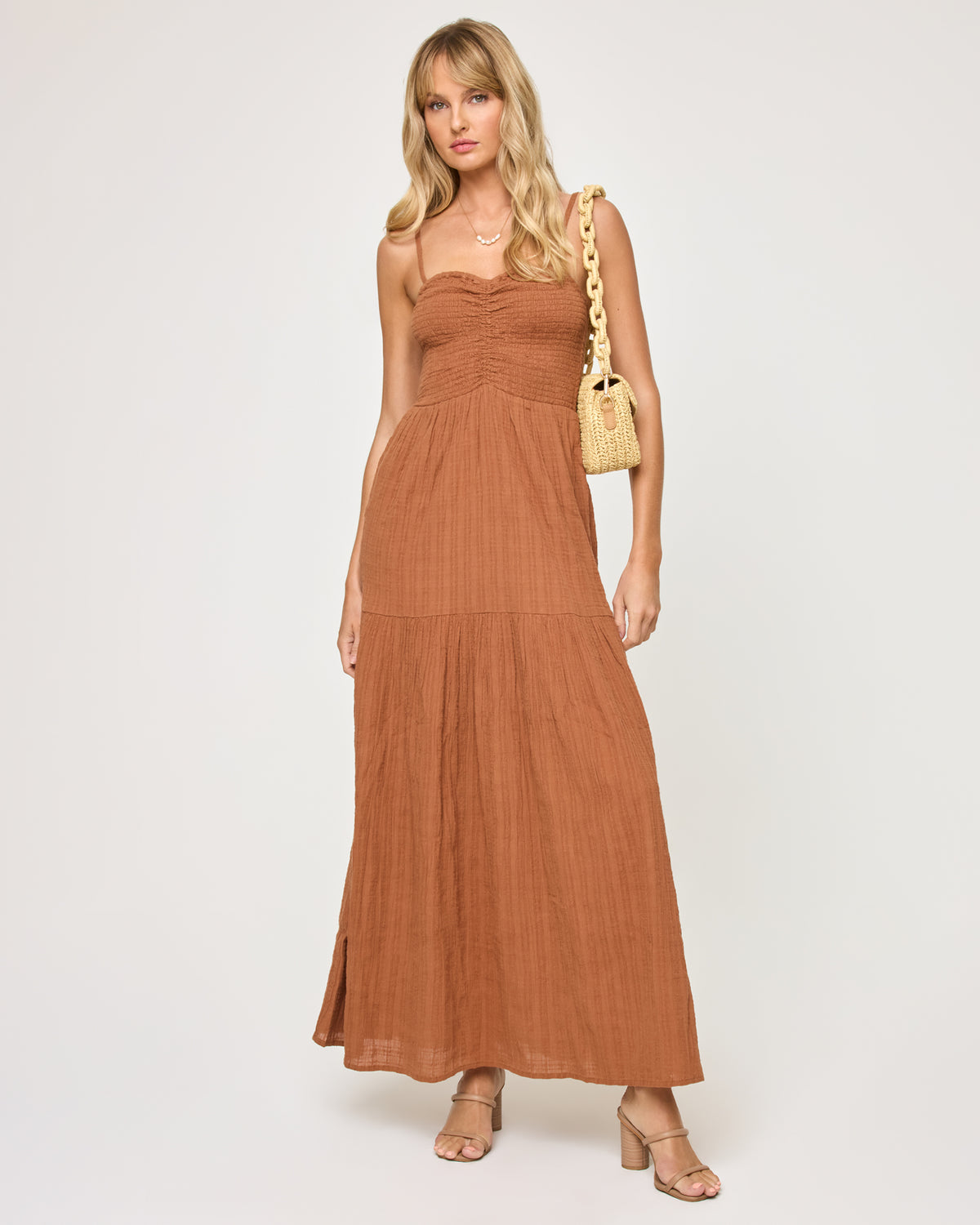 Mallorca Dress - Brown Sugar Brown Sugar | Model: Lura (size: S)