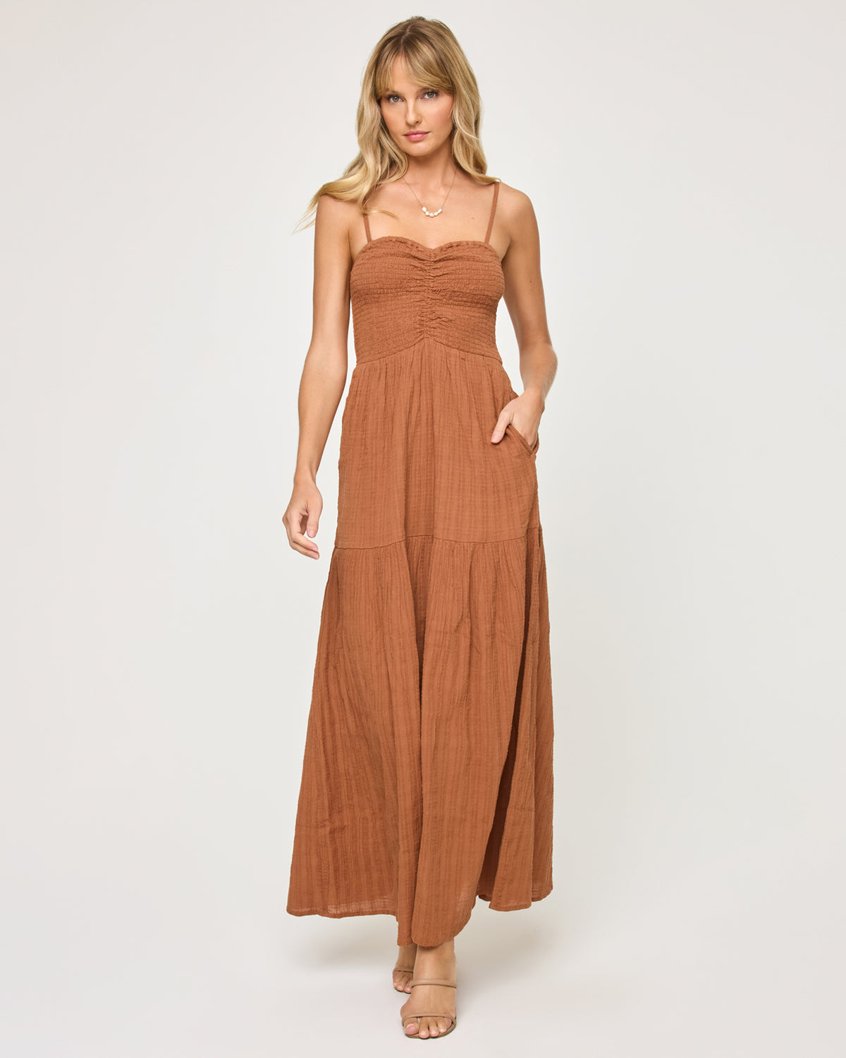 Mallorca Dress - Brown Sugar Brown Sugar | Model: Lura (size: S)