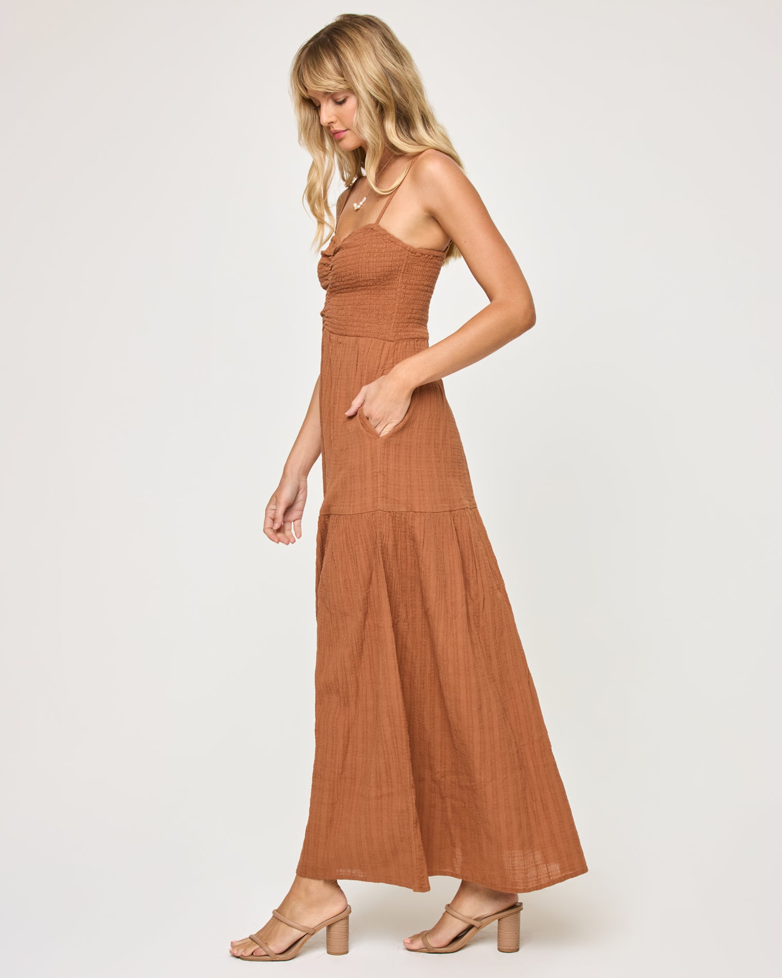 Mallorca Dress - Brown Sugar Brown Sugar | Model: Lura (size: S) | Hover