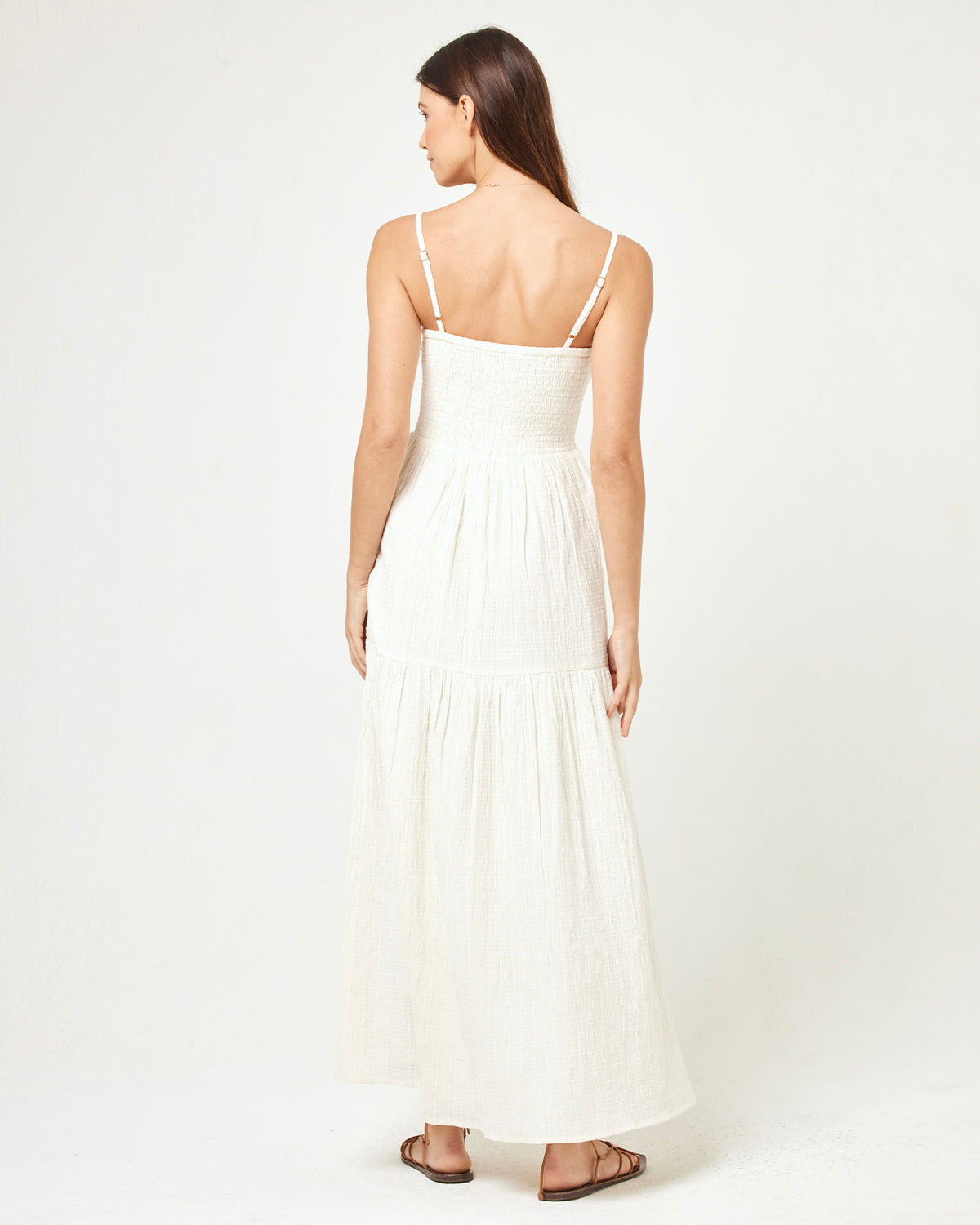 Mallorca Dress - Cream Cream | Model: Kristen (size: S)