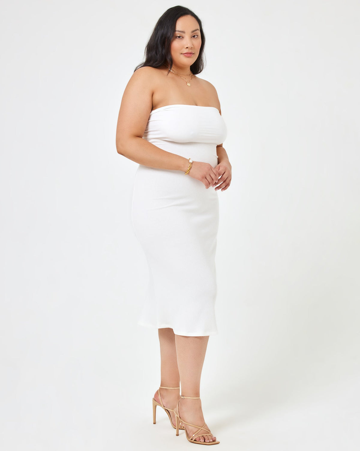 Manaia Dress - Cream Cream | Model: Bianca (size: XL)