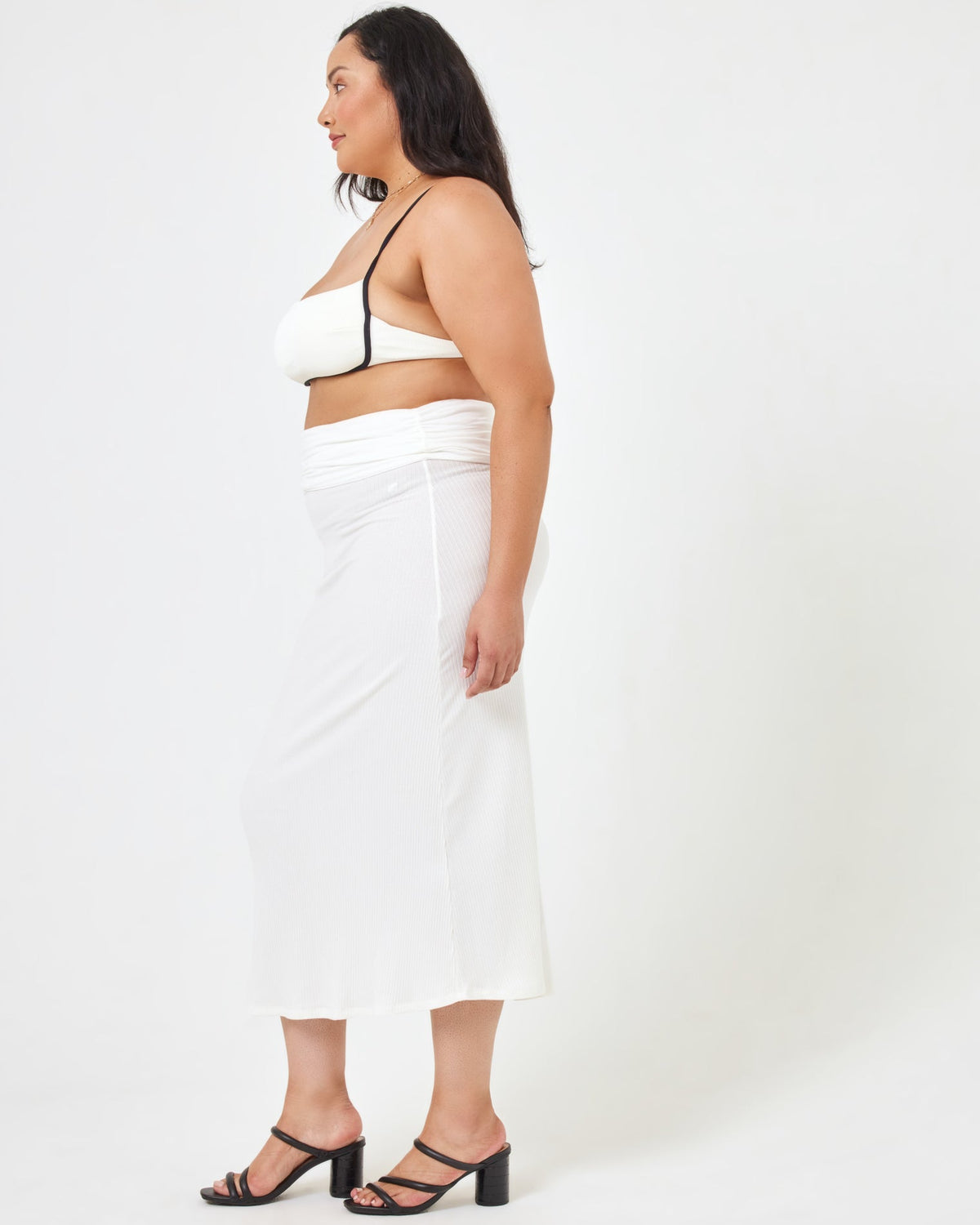 Manaia Dress - Cream Cream | Model: Bianca (size: XL)