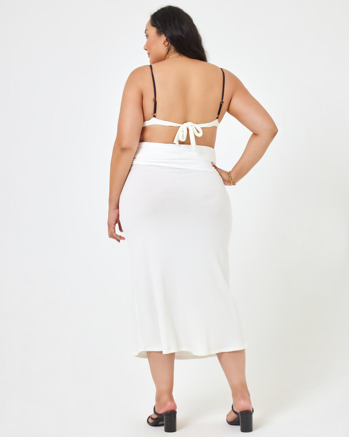 Manaia Dress - Cream Cream | Model: Bianca (size: XL)