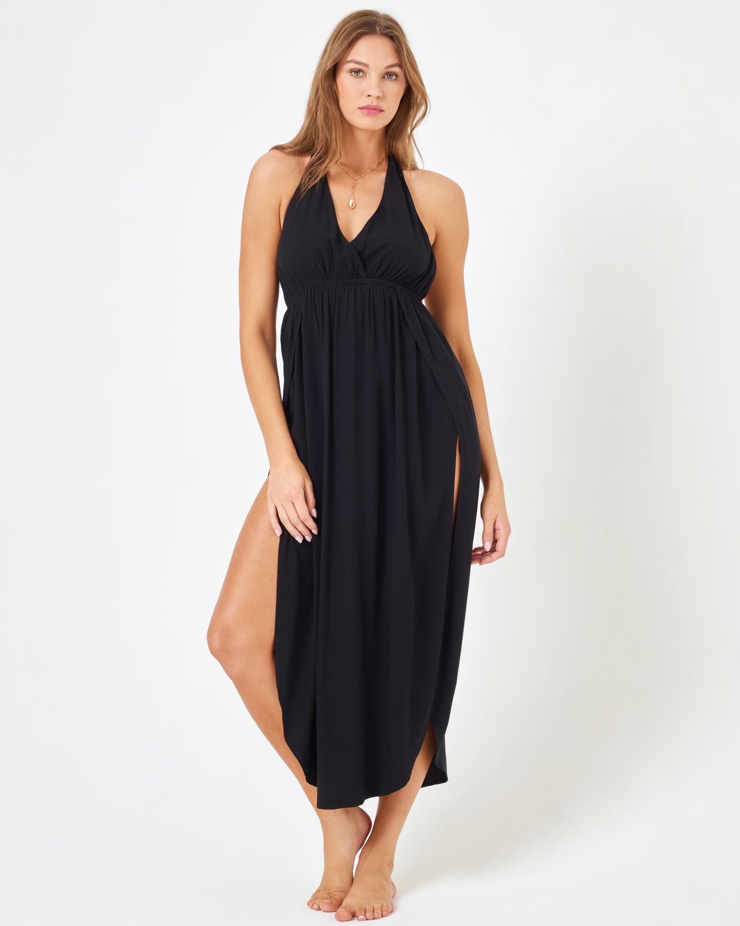 Marina Cover-Up - Black Black | Model: Daria (size: S)