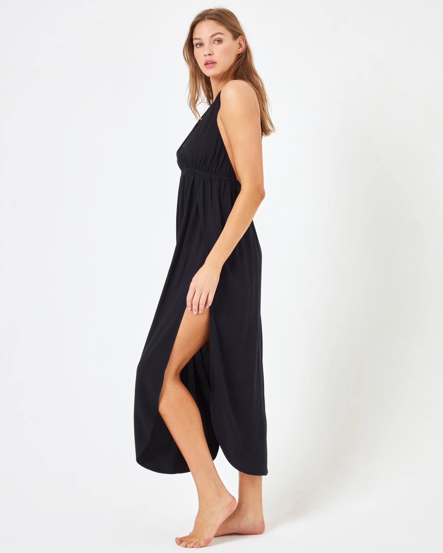 Marina Cover-Up - Black Black | Model: Daria (size: S)