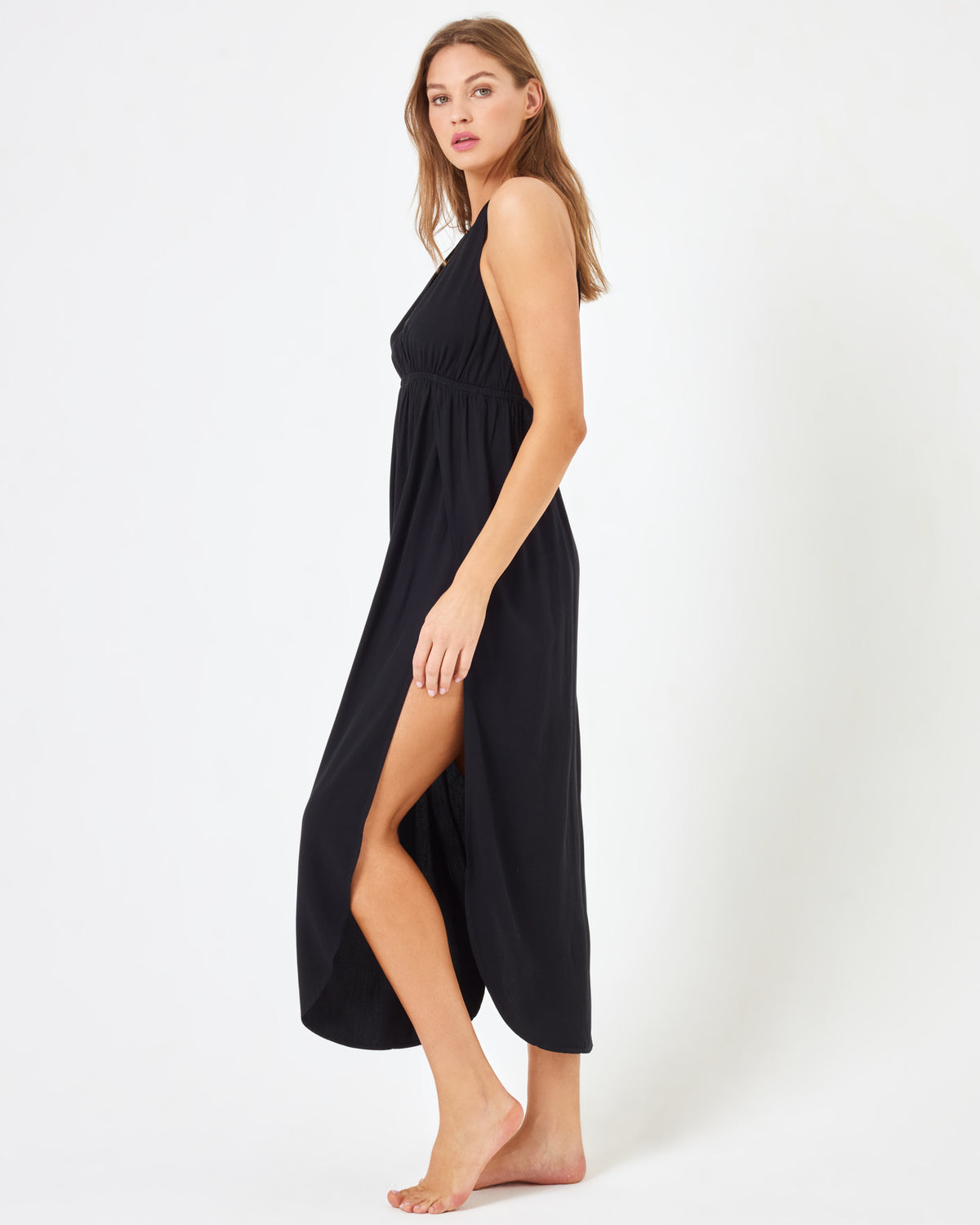 Marina Cover-Up - Black Black | Model: Daria (size: S)