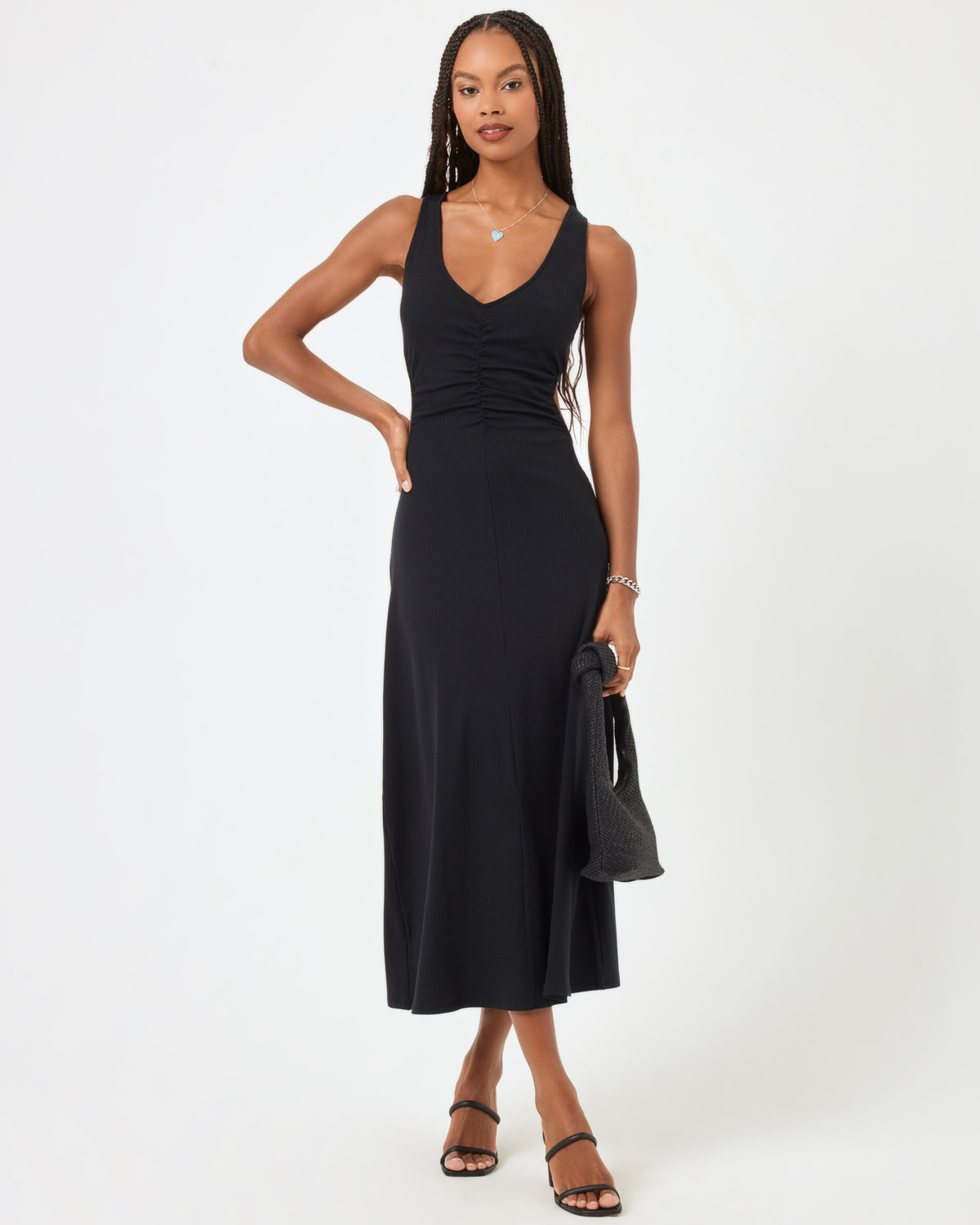 Margot Dress - Black Black | Model: Taelor (size: S)