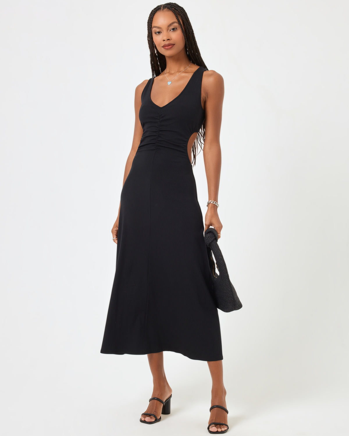 Margot Dress - Black Black | Model: Taelor (size: S)