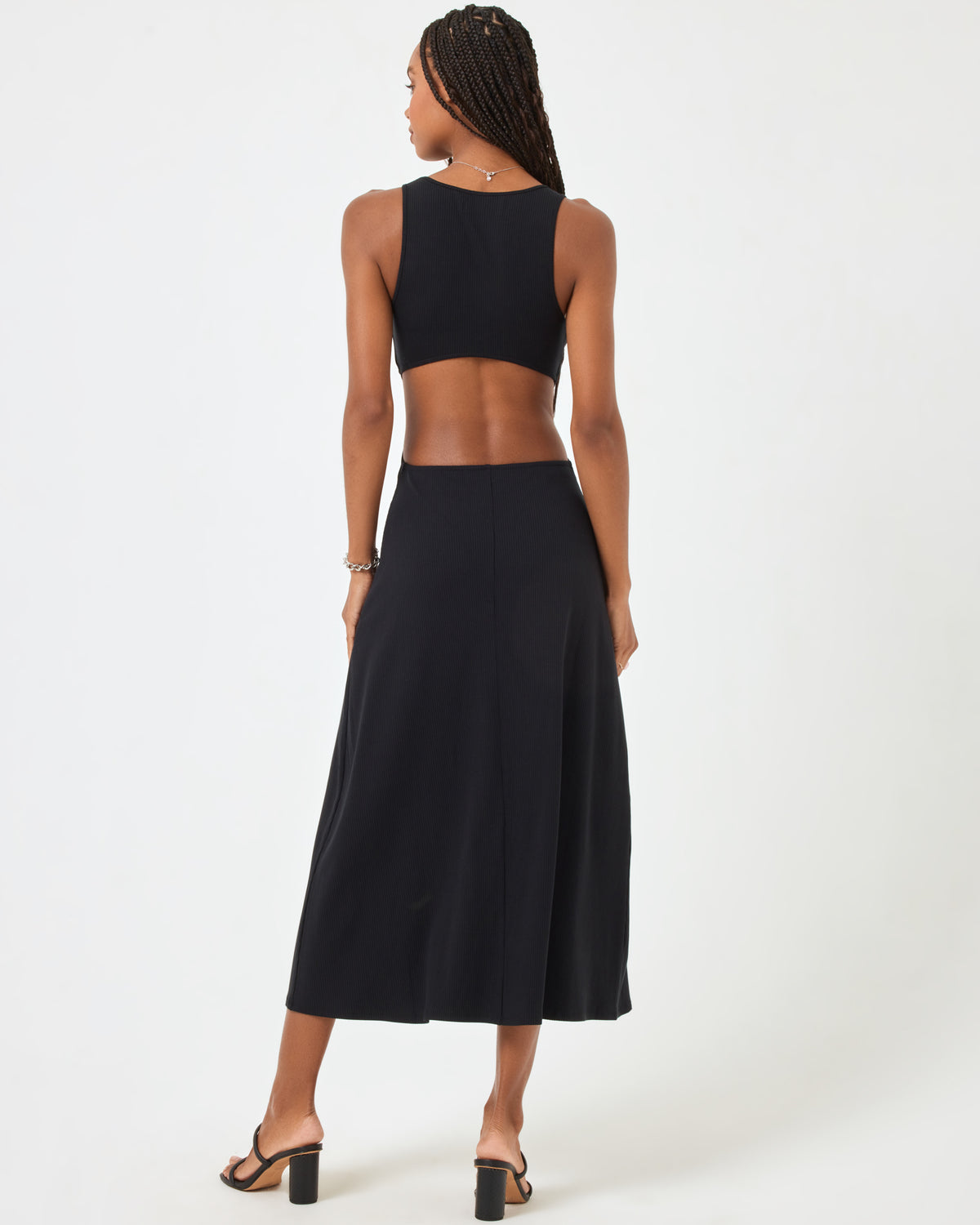 Margot Dress - Black Black | Model: Taelor (size: S)