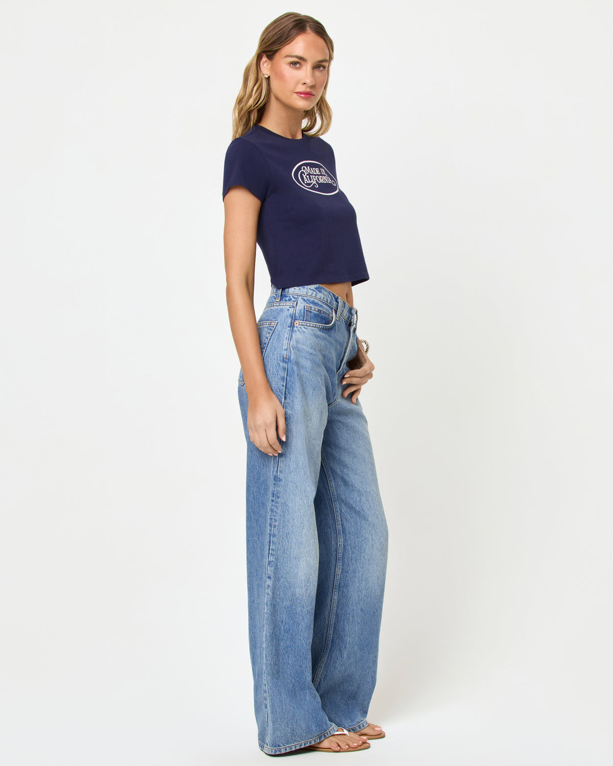 Merci Baby Tee - Made In California Midnight Blue Merci Baby Tee - Made In California Midnight Blue