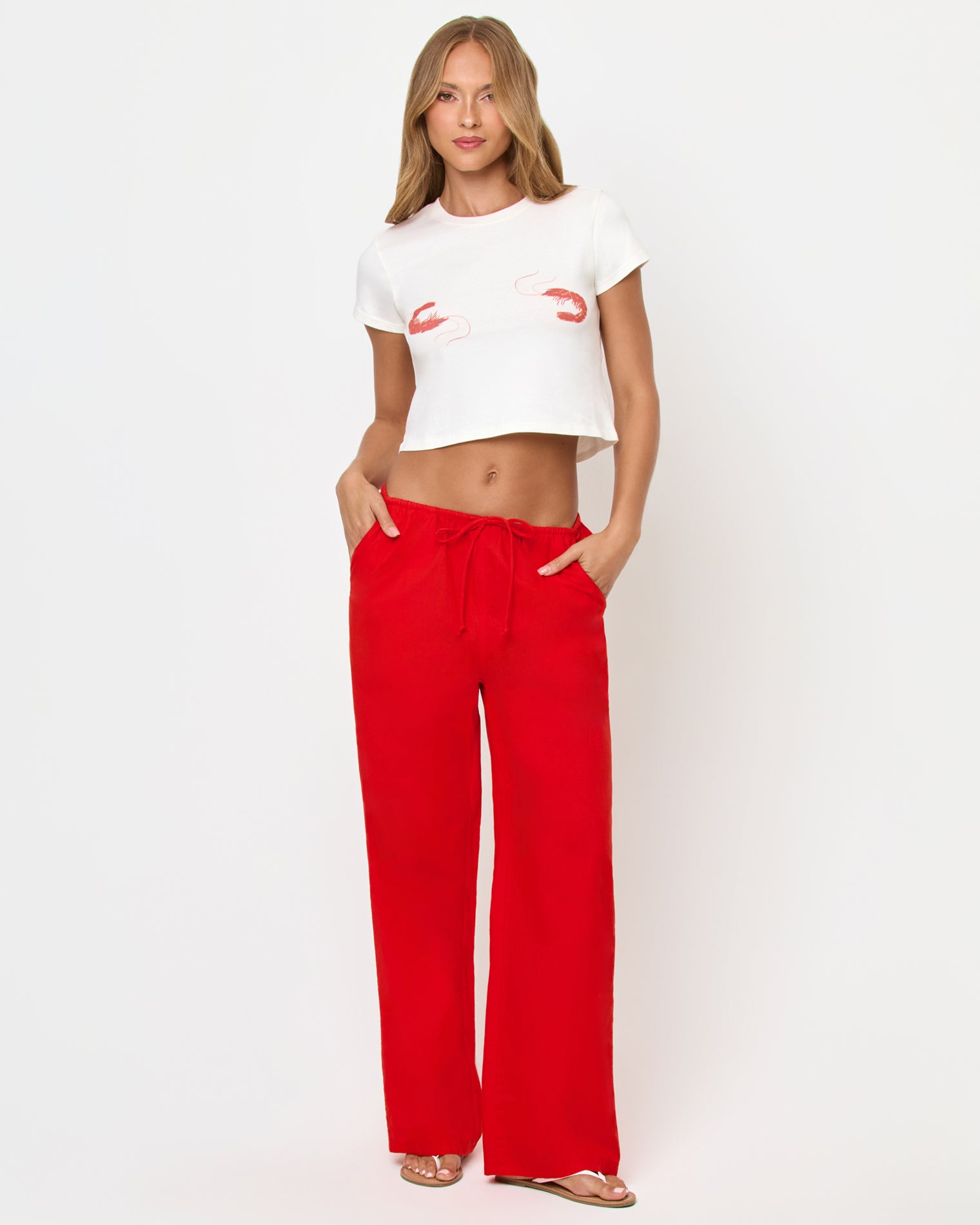 LSPACE Merci Baby Tee - Shrimp