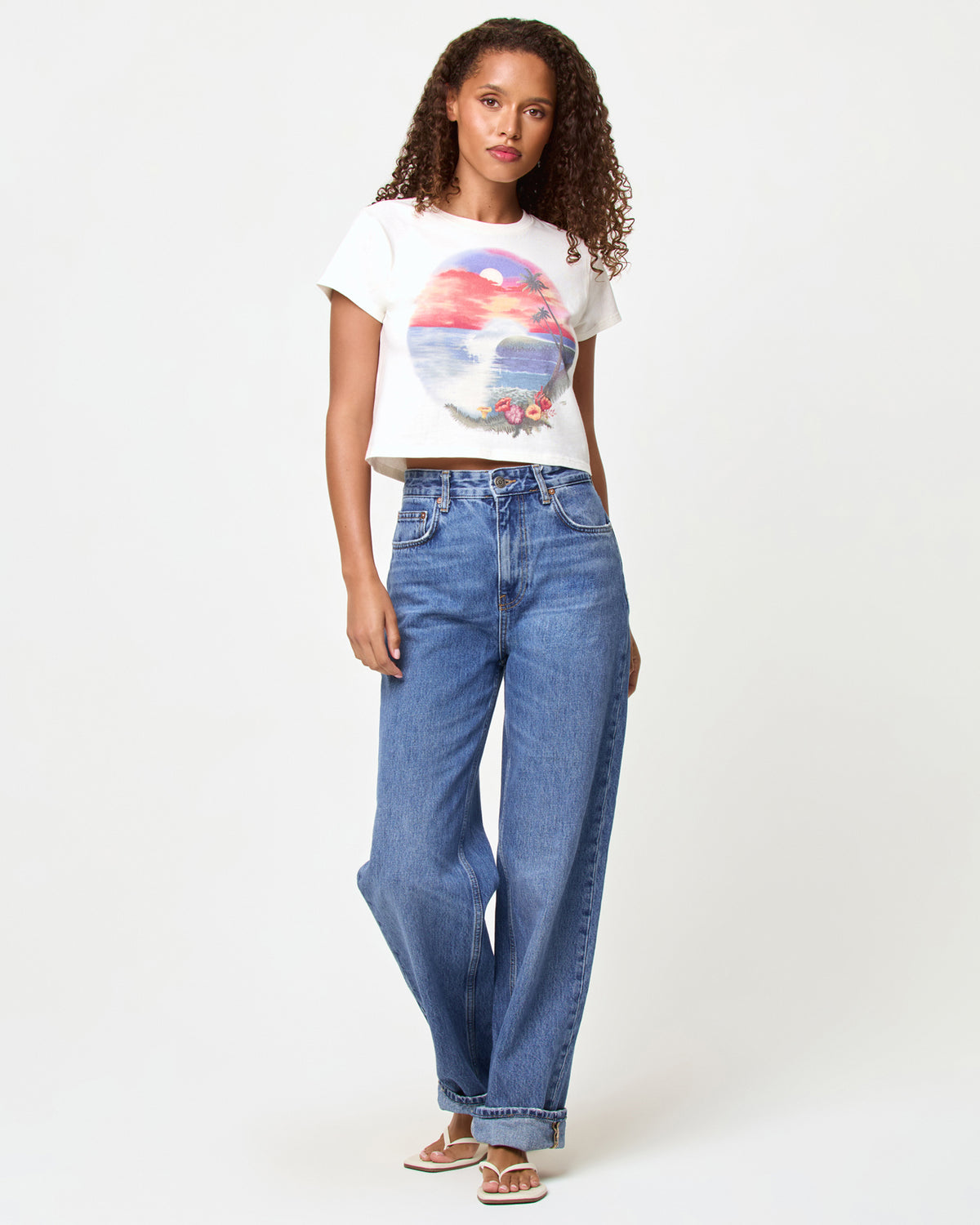 Merci Baby Tee - Airbrush Tourist Tee Merci Baby Tee - Airbrush Tourist Tee