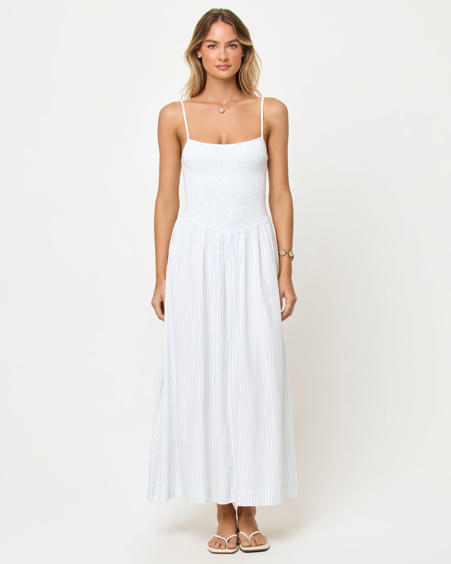 Misha Midi - Pebble Blue Stripe Misha Midi - Pebble Blue Stripe