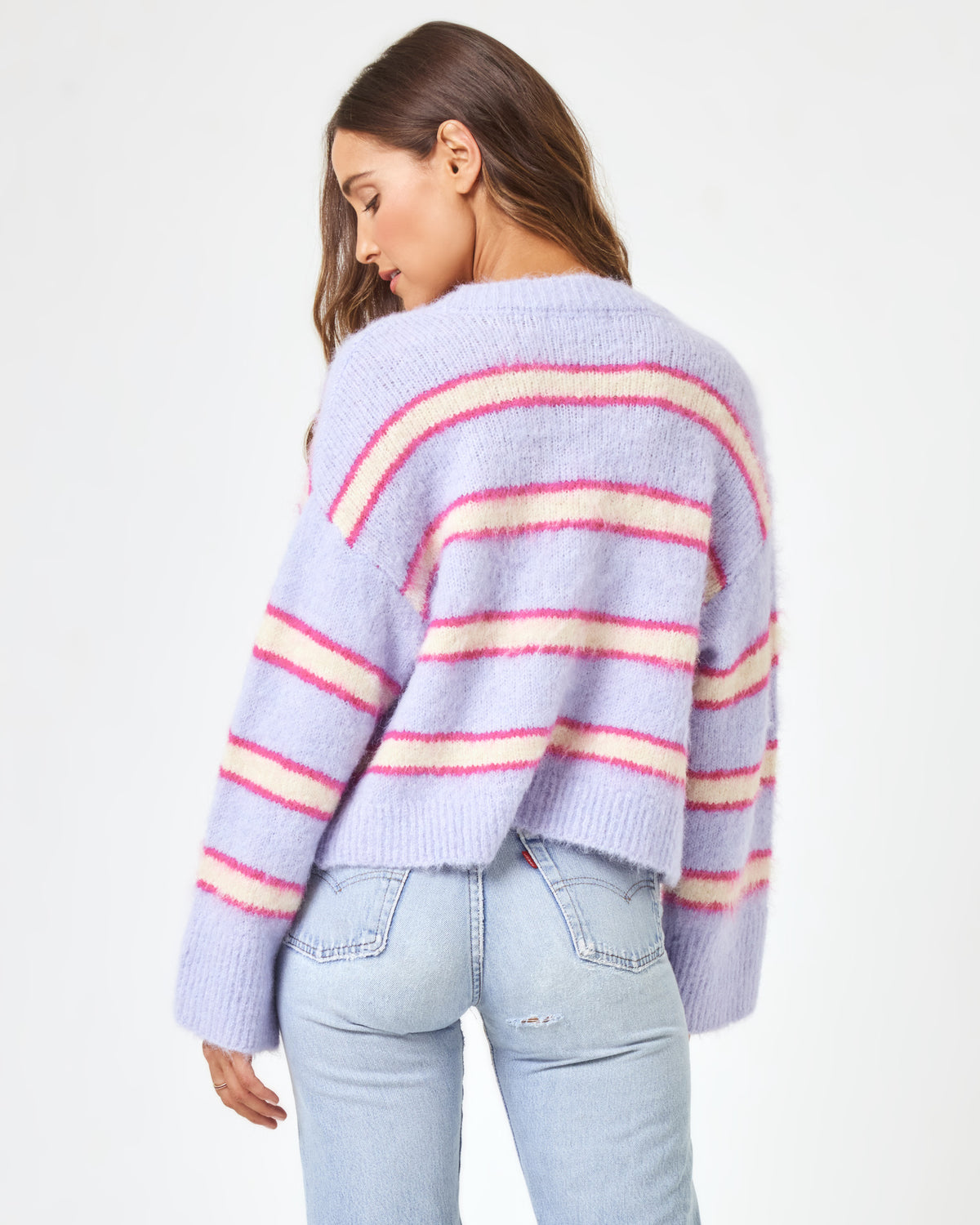 Montauk Sweater - Sandy Dune Stripe Sandy Dune Stripe | Model: Anna (size: S)