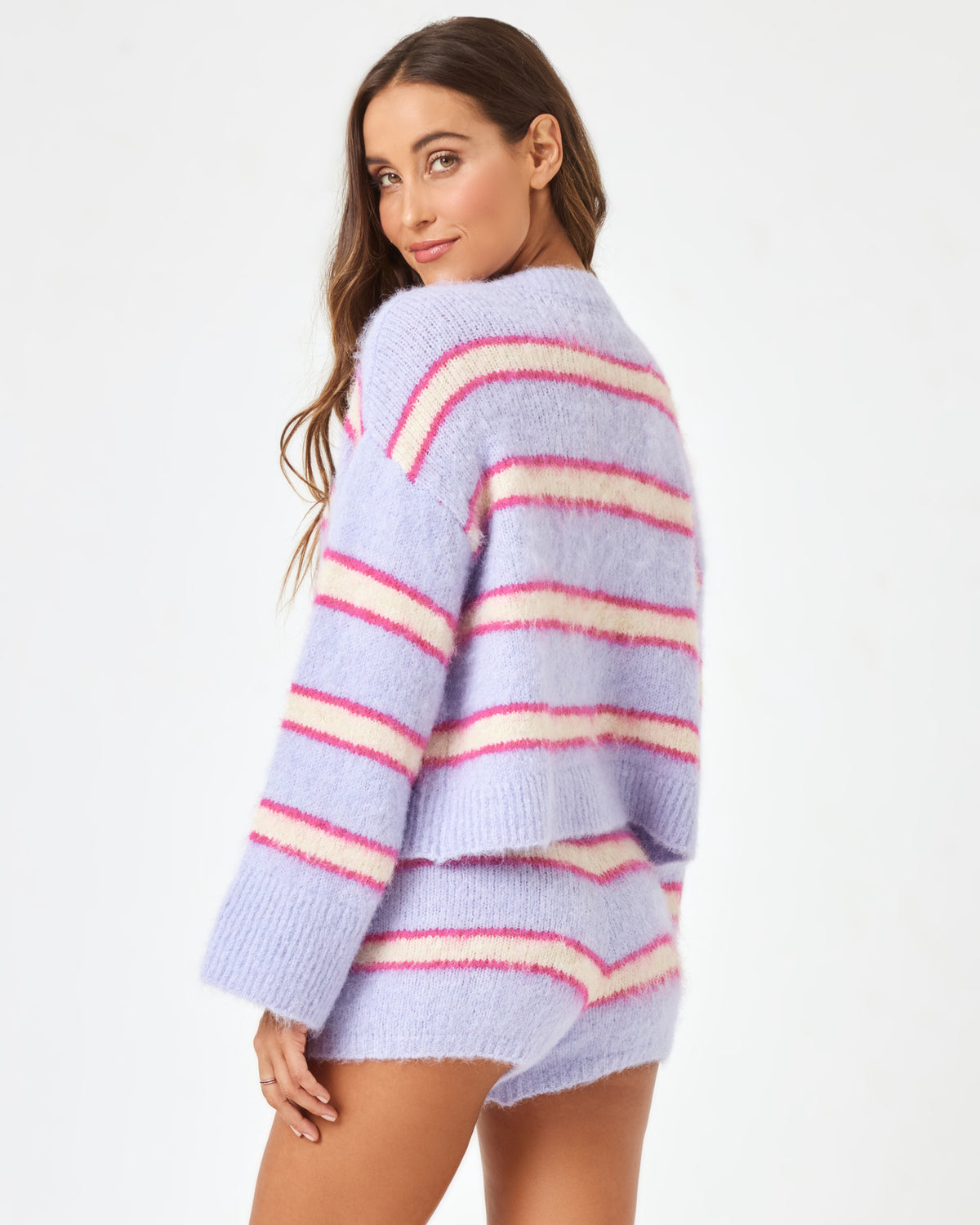 Montauk Sweater - Sandy Dune Stripe Sandy Dune Stripe | Model: Anna (size: S)