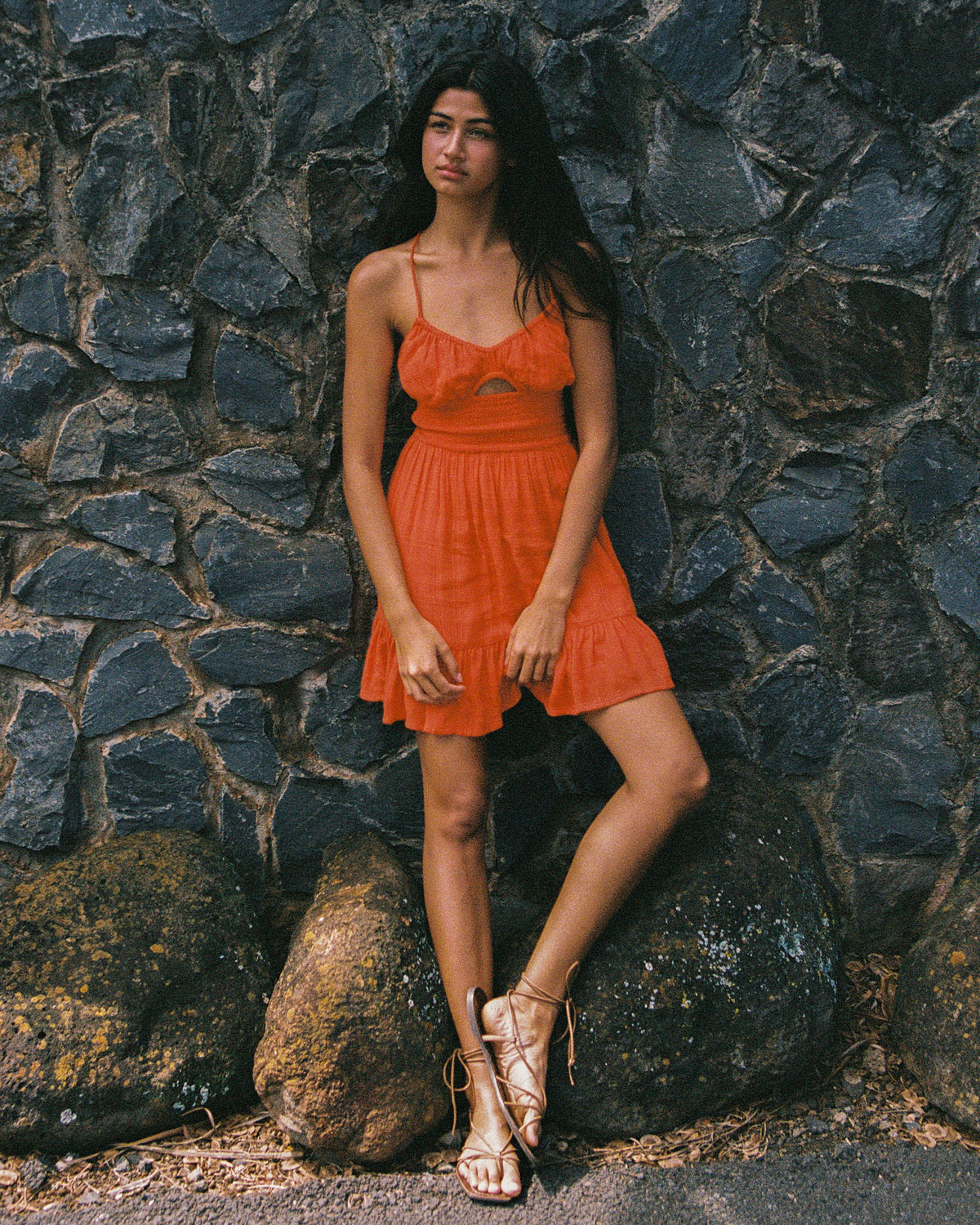 Bonita Dress - Pimento Pimento | Model: Lura (size: S)
