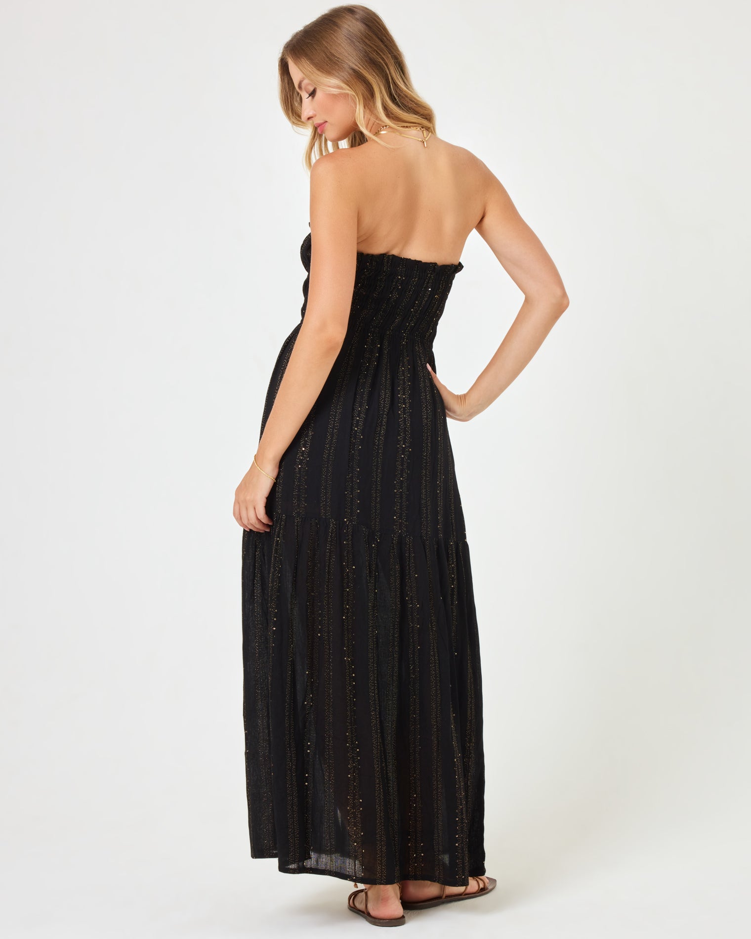 Shimmer Nannai Dress - Black Black | Model: Taylor (size: S)