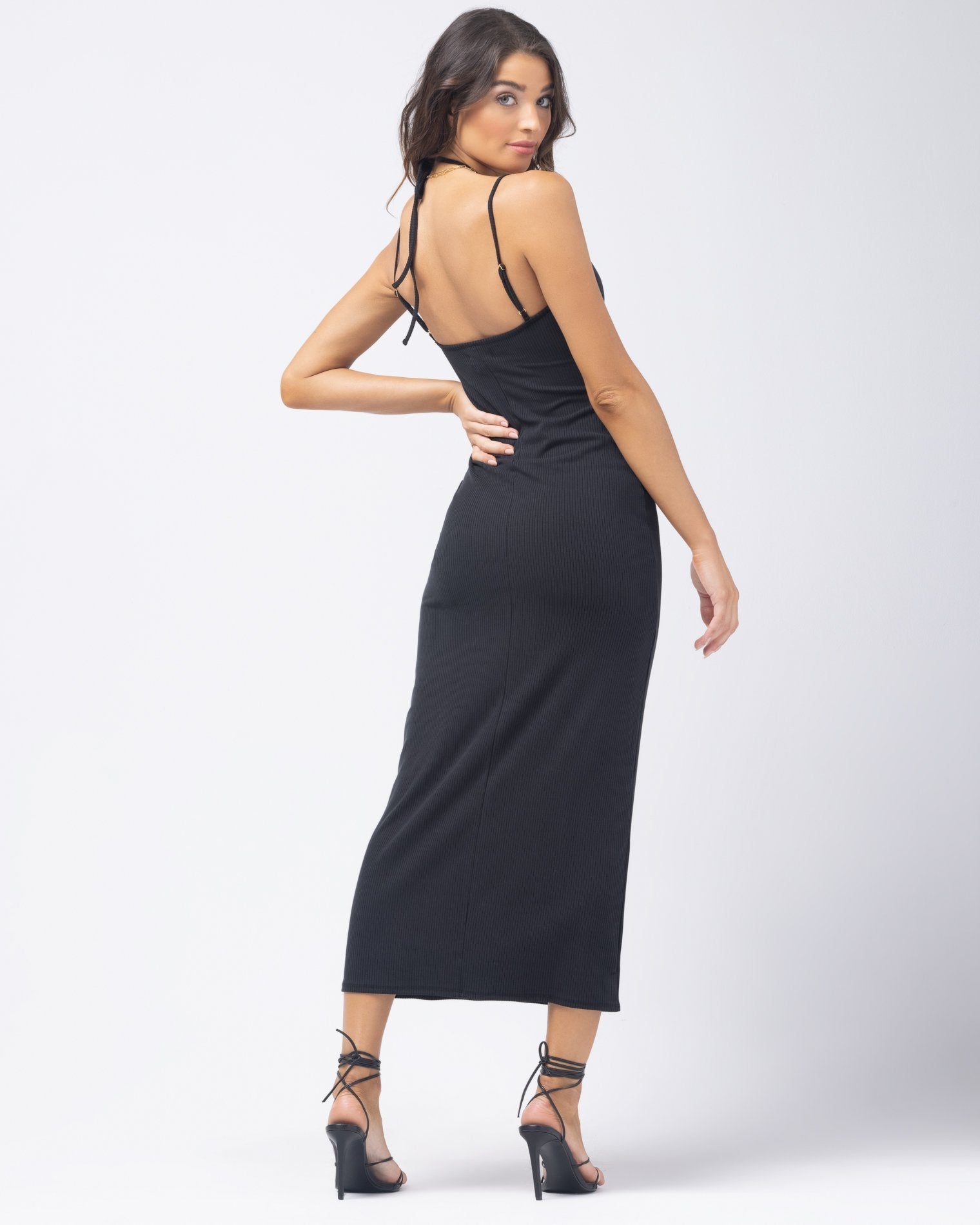 Naomi Dress - Black Black | Model: Daniela (size: S)