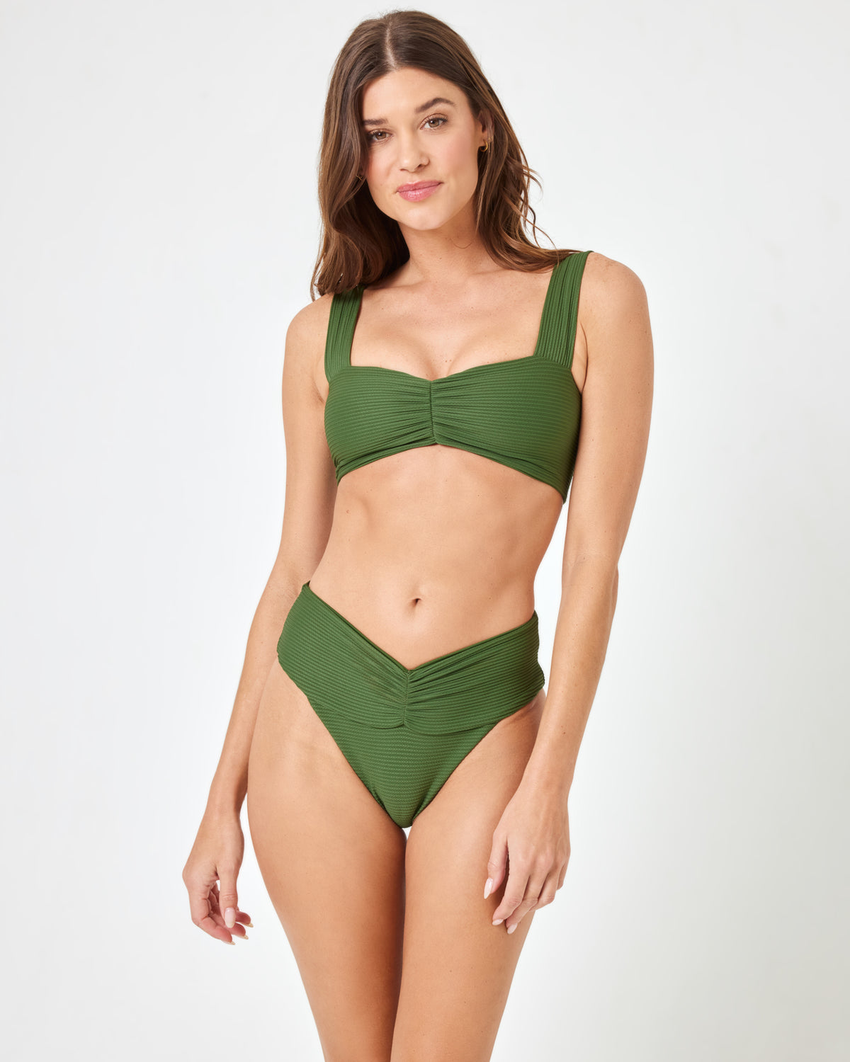 Eco Chic Repreve® Marlee Bikini Top - Jungle Jungle | Model: Maitlynn (size: S) | Hover