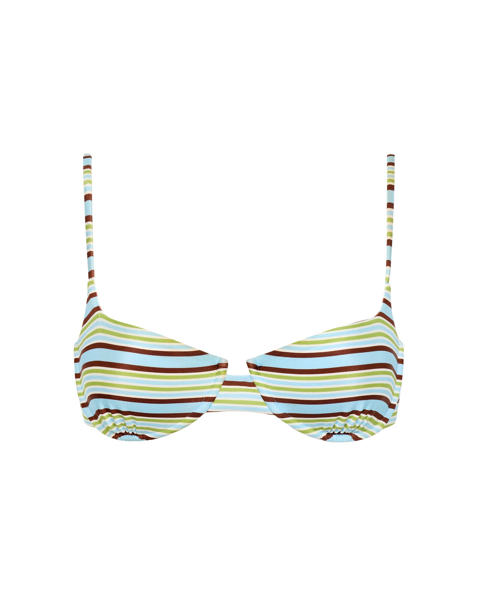 Belle Bikini Top - Comporta Cool Girl LSPACE Belle bikini top in Comporta Cool Girl print, off-model flat lay.