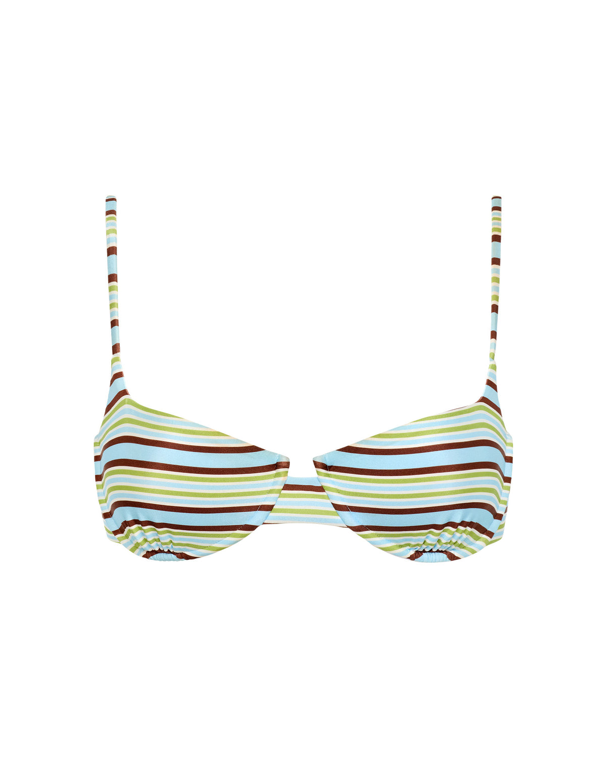 Belle Bikini Top - Comporta Cool Girl LSPACE Belle bikini top in Comporta Cool Girl print, off-model flat lay.