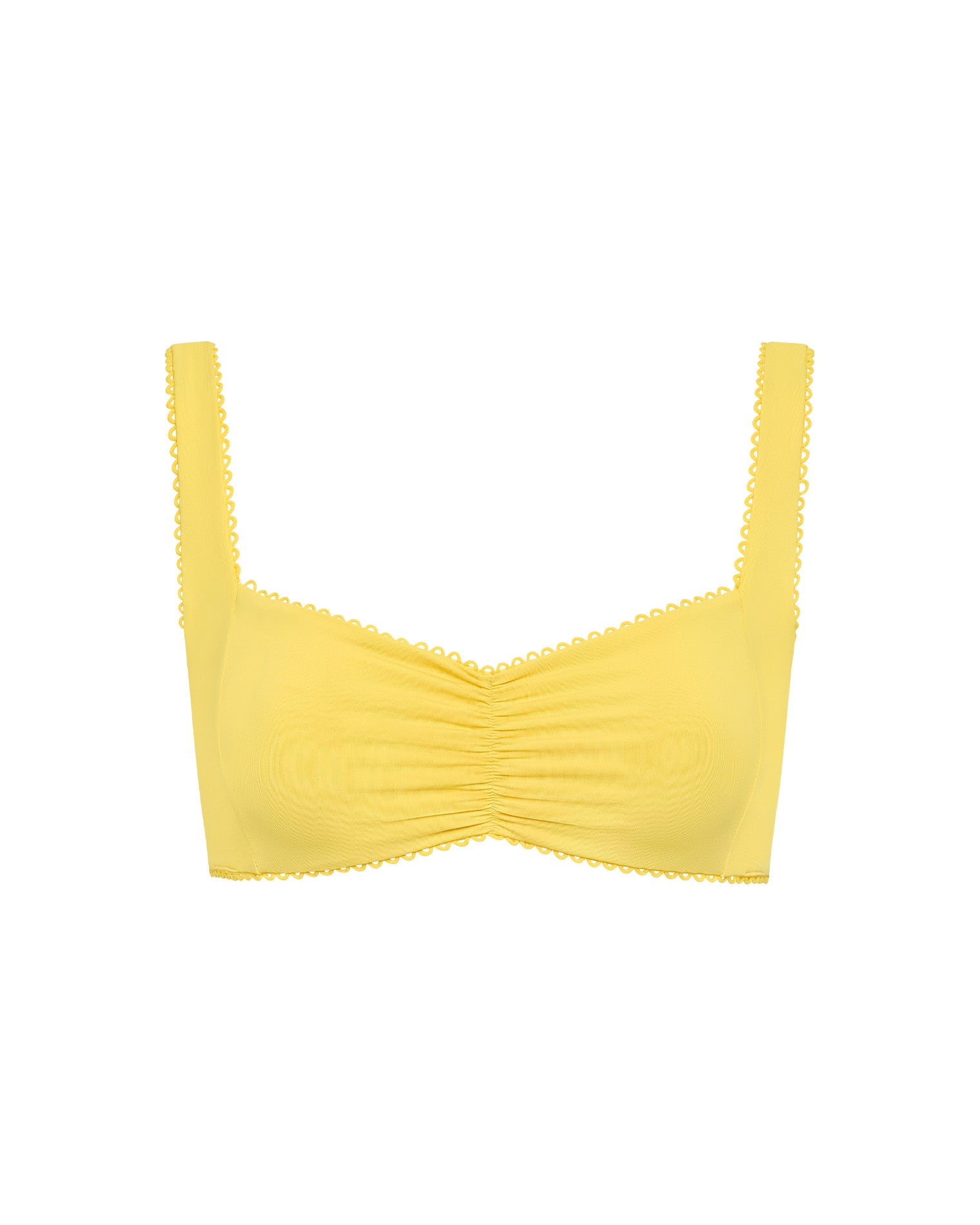 Effie Bikini Top - Ditsy LSPACE Effie bikini top in Ditsy, off-model flat lay.