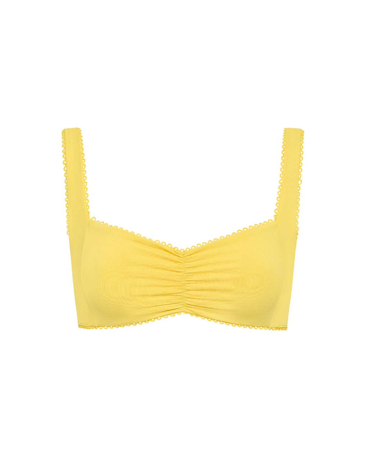 Effie Bikini Top - Ditsy LSPACE Effie bikini top in Ditsy, off-model flat lay.