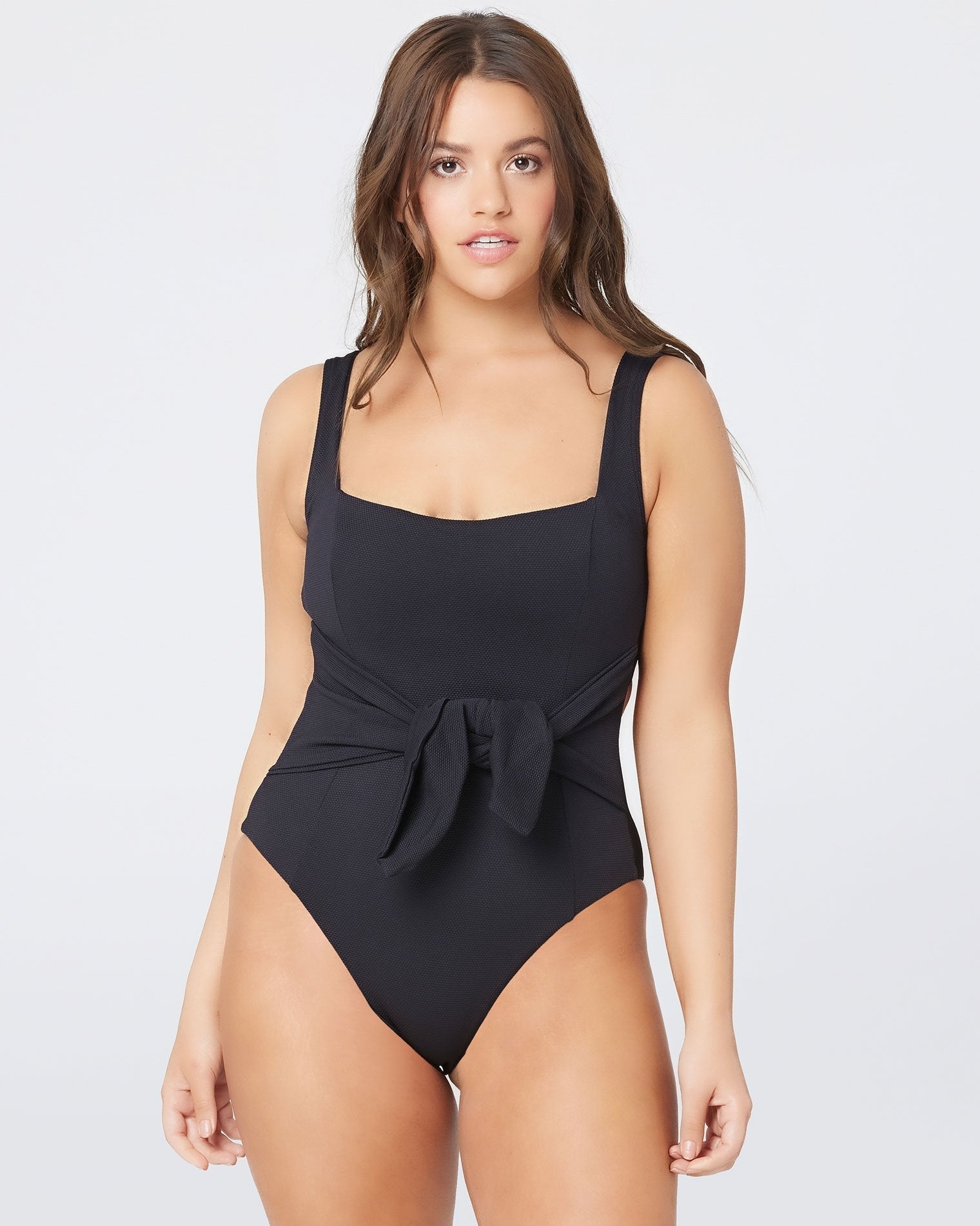 Balboa One Piece Swimsuit - Black Black | Model: Kacie (size: XL)