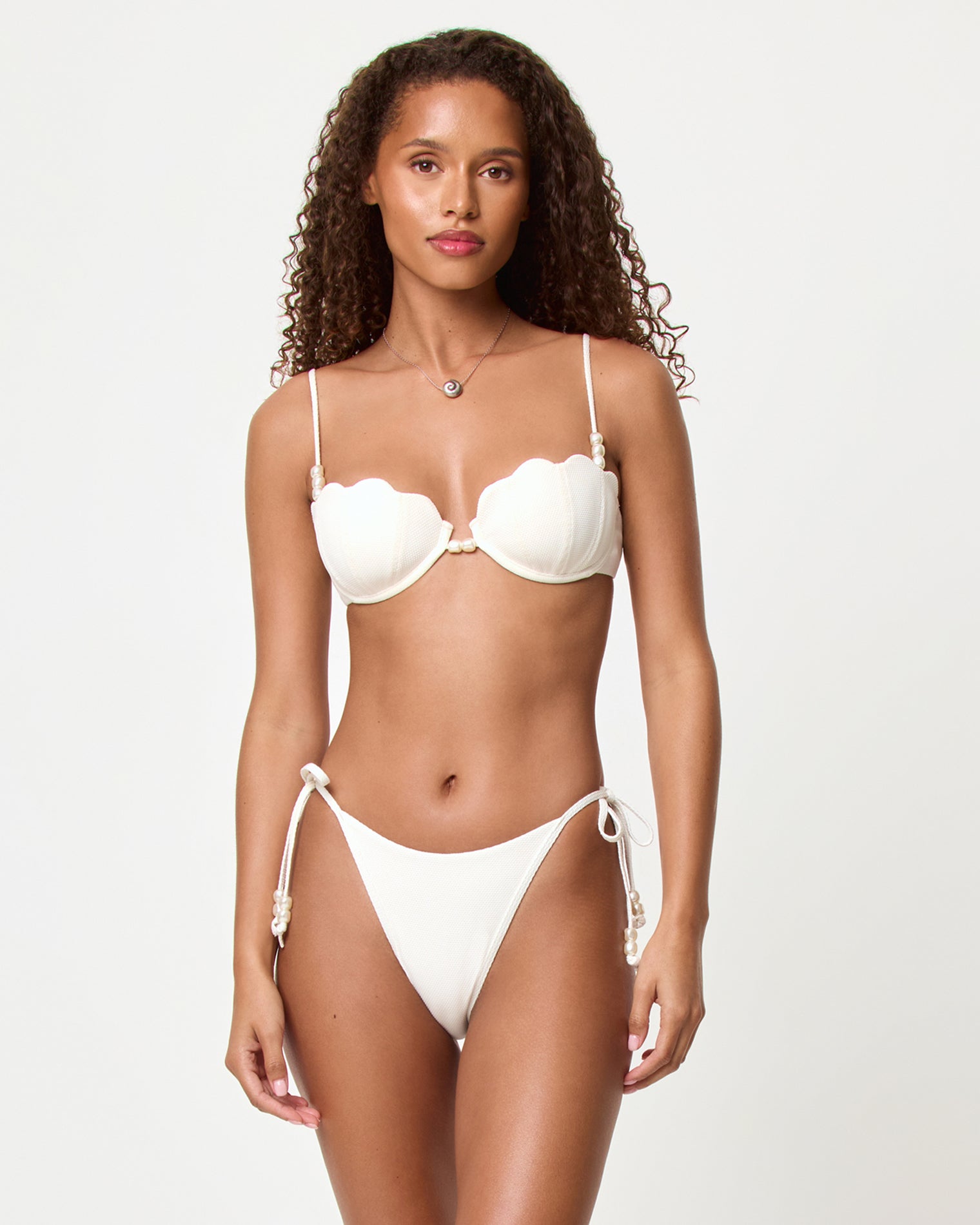 Sunrise Shell Bikini Top - Cream